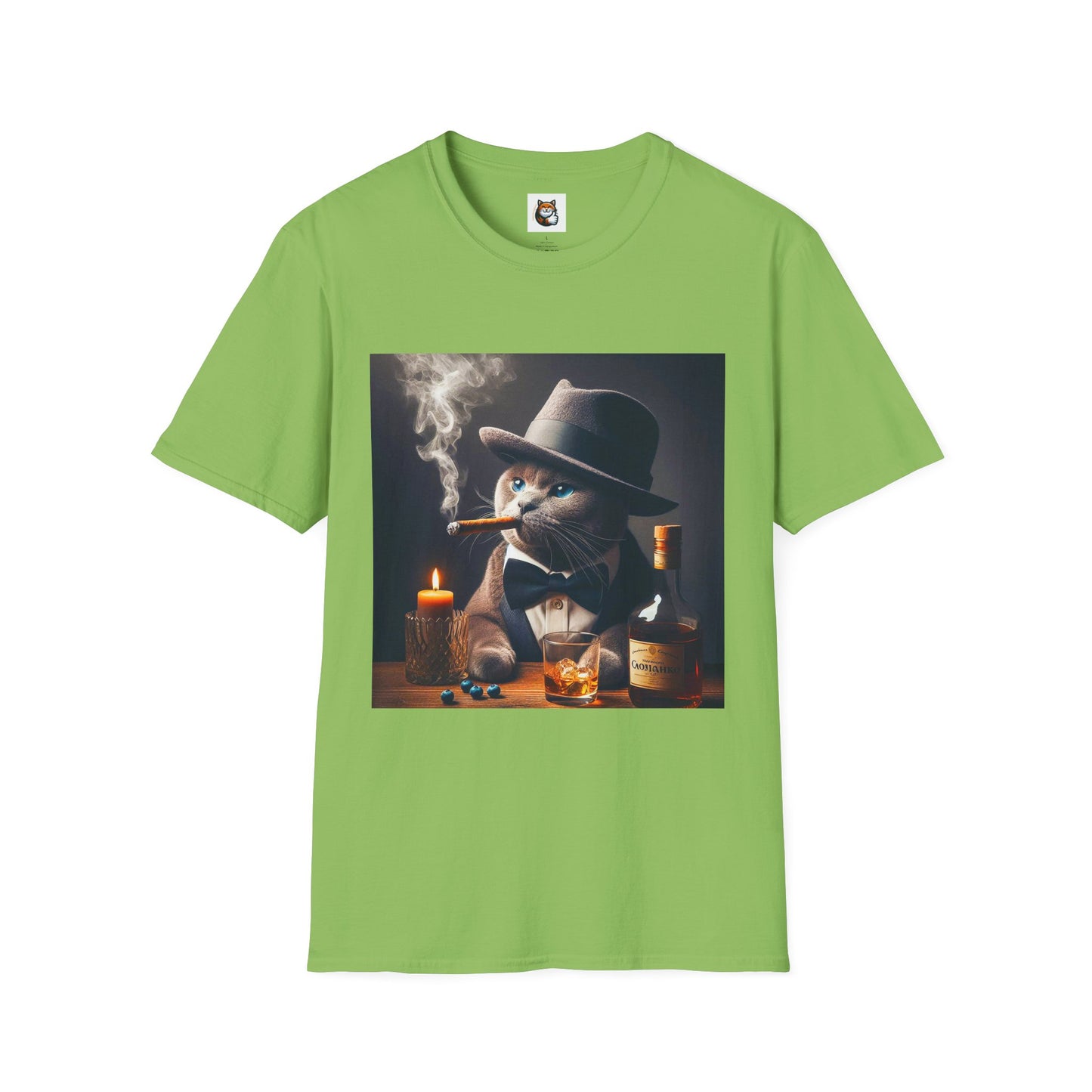 Russian Blue Cat Unisex Softstyle T-Shirt