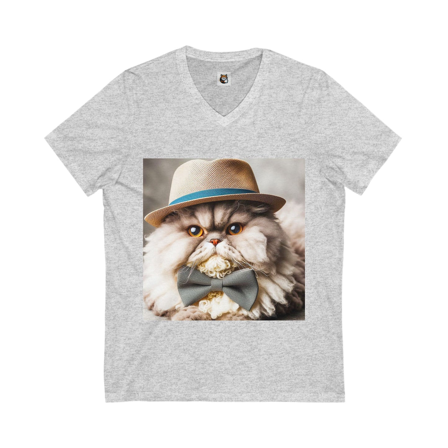 Selkirk Rex  V-Neck cute bow tie