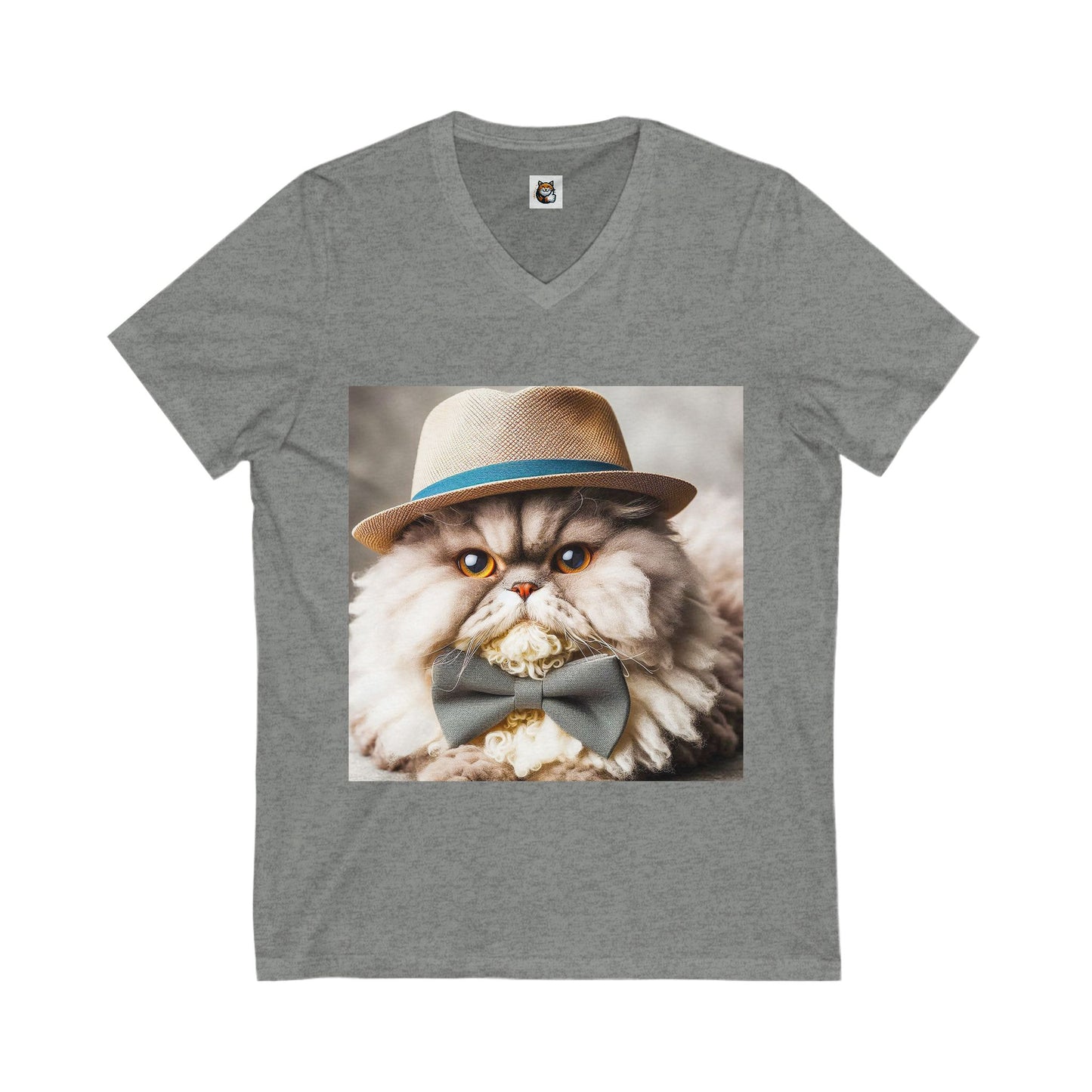 Selkirk Rex  V-Neck cute bow tie