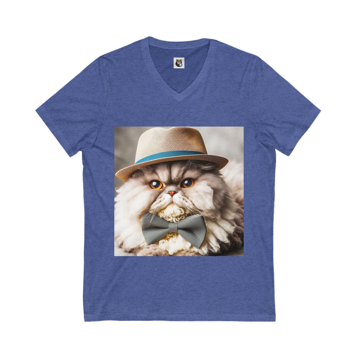 Selkirk Rex  V-Neck cute bow tie