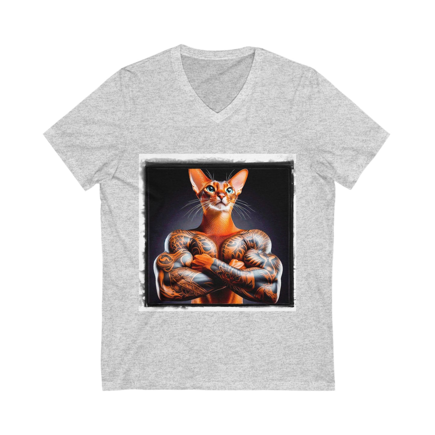 Abyssinian muscles Jersey Short Sleeve V-Neck Tee
