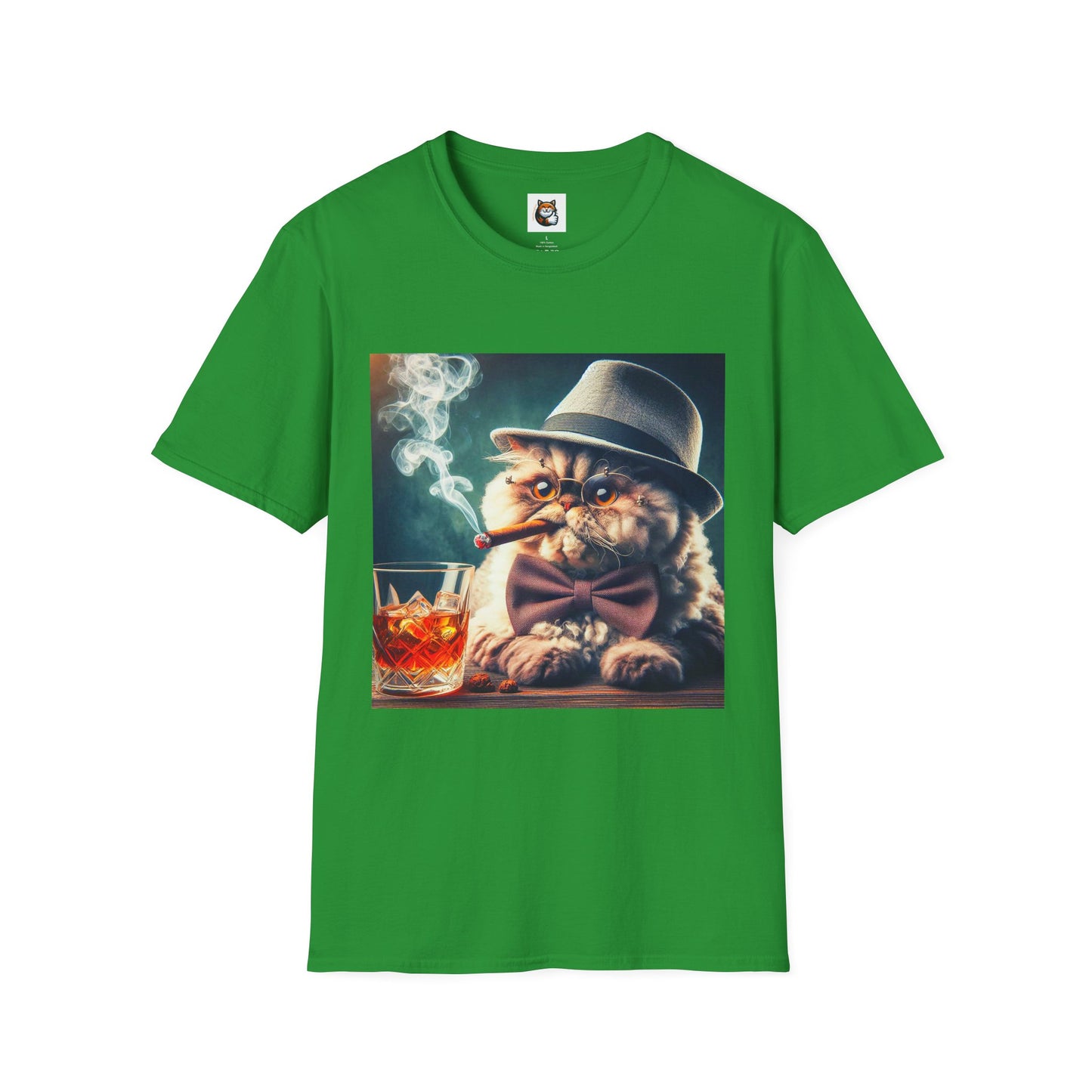 Selkirk Rex Cat T-Shirt cigars and whiskey
