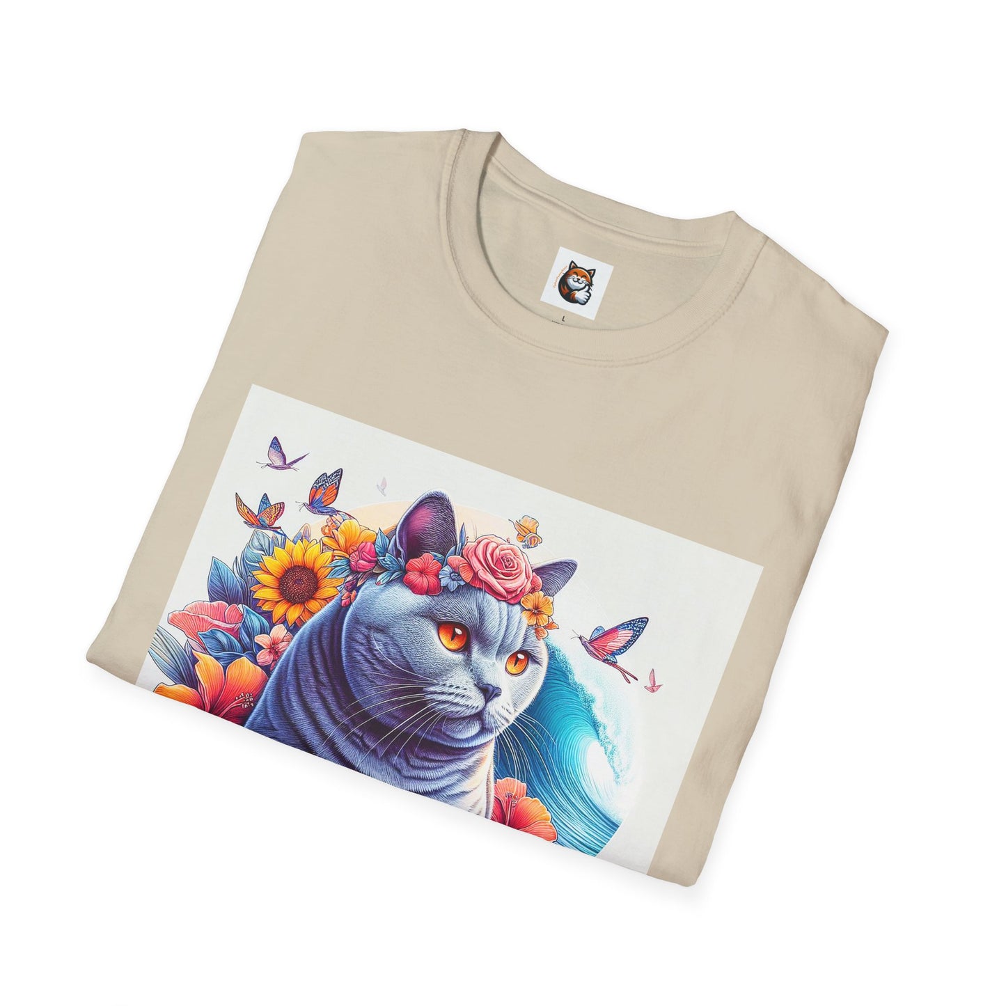 British Shorthair surf board Softstyle T-Shirt
