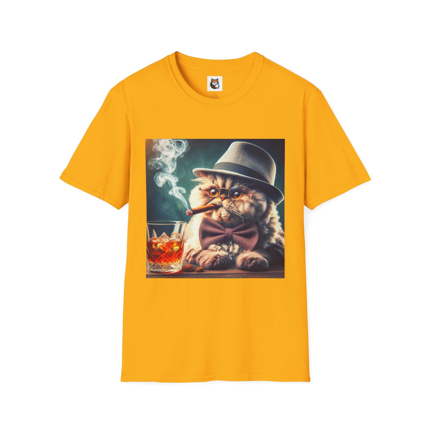 Selkirk Rex Cat T-Shirt cigars and whiskey
