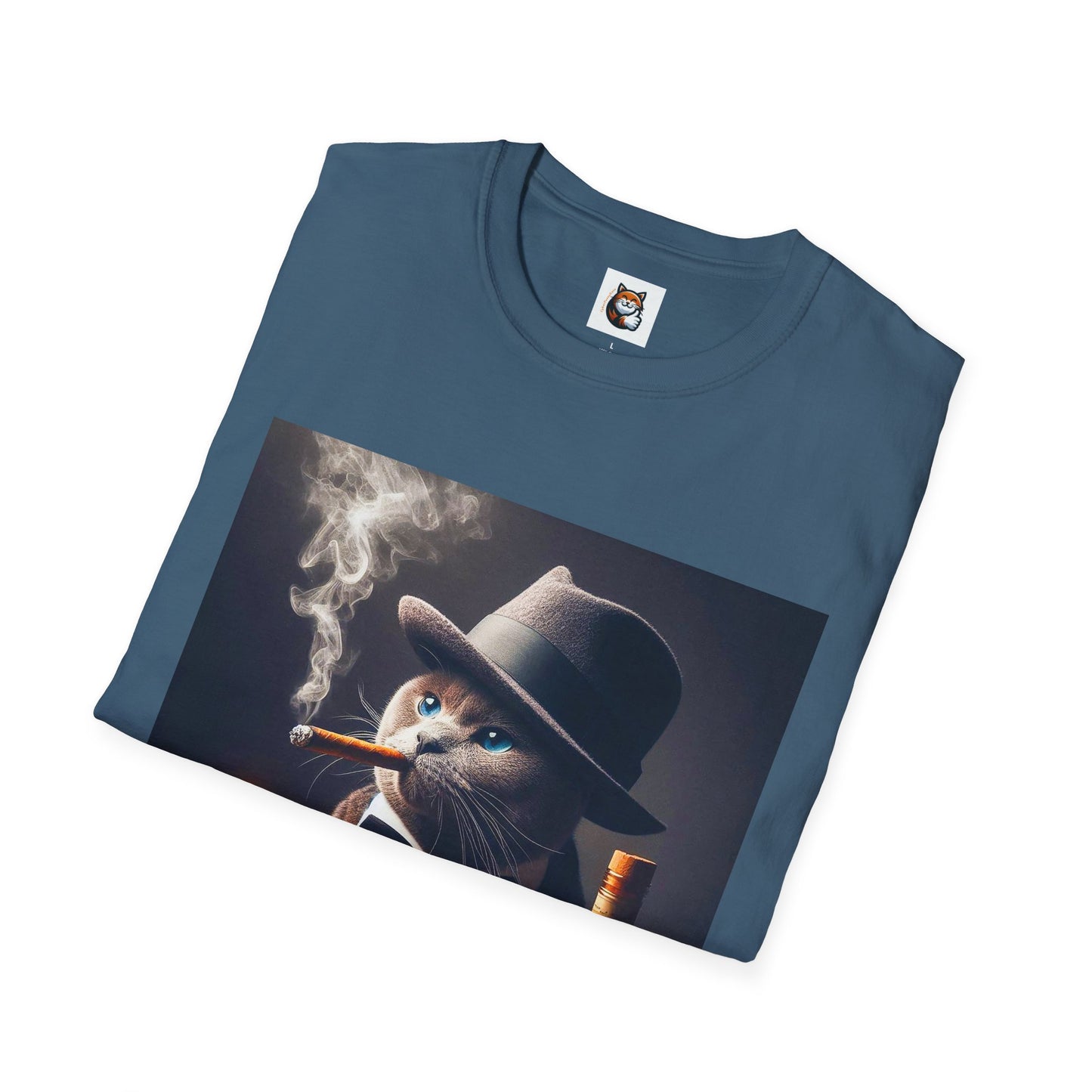 Russian Blue Cat Unisex Softstyle T-Shirt