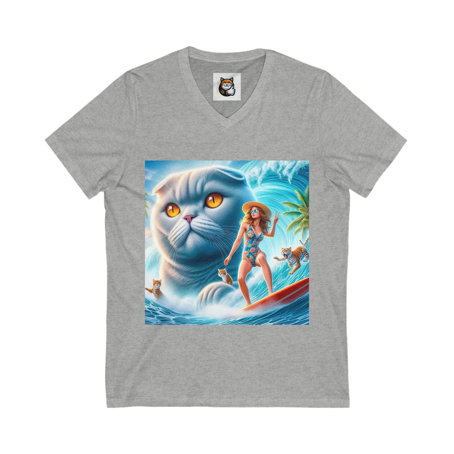 Scottish Fold Cat Surfer girl
