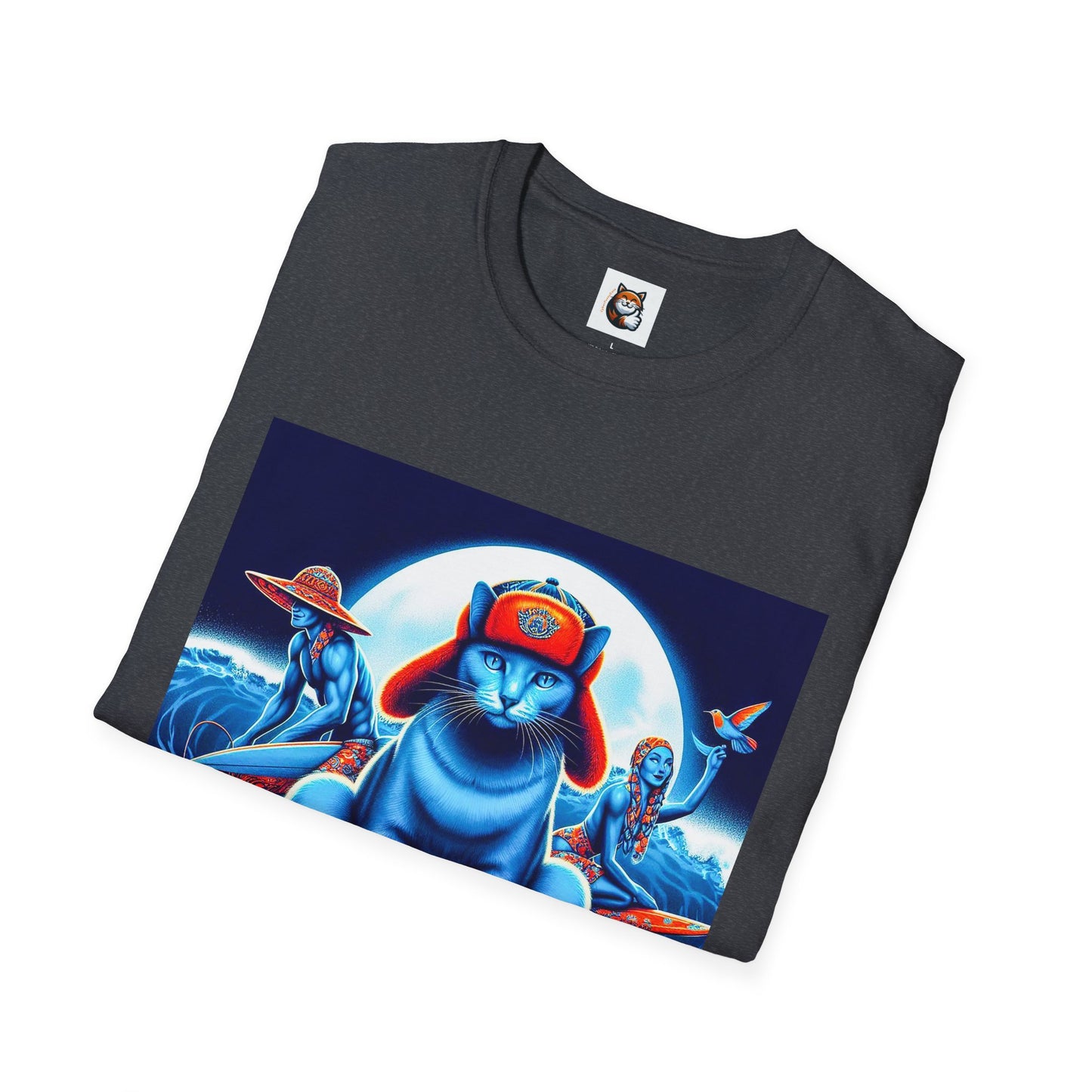 Russian Blue Cat Unisex Softstyle T-Shirt