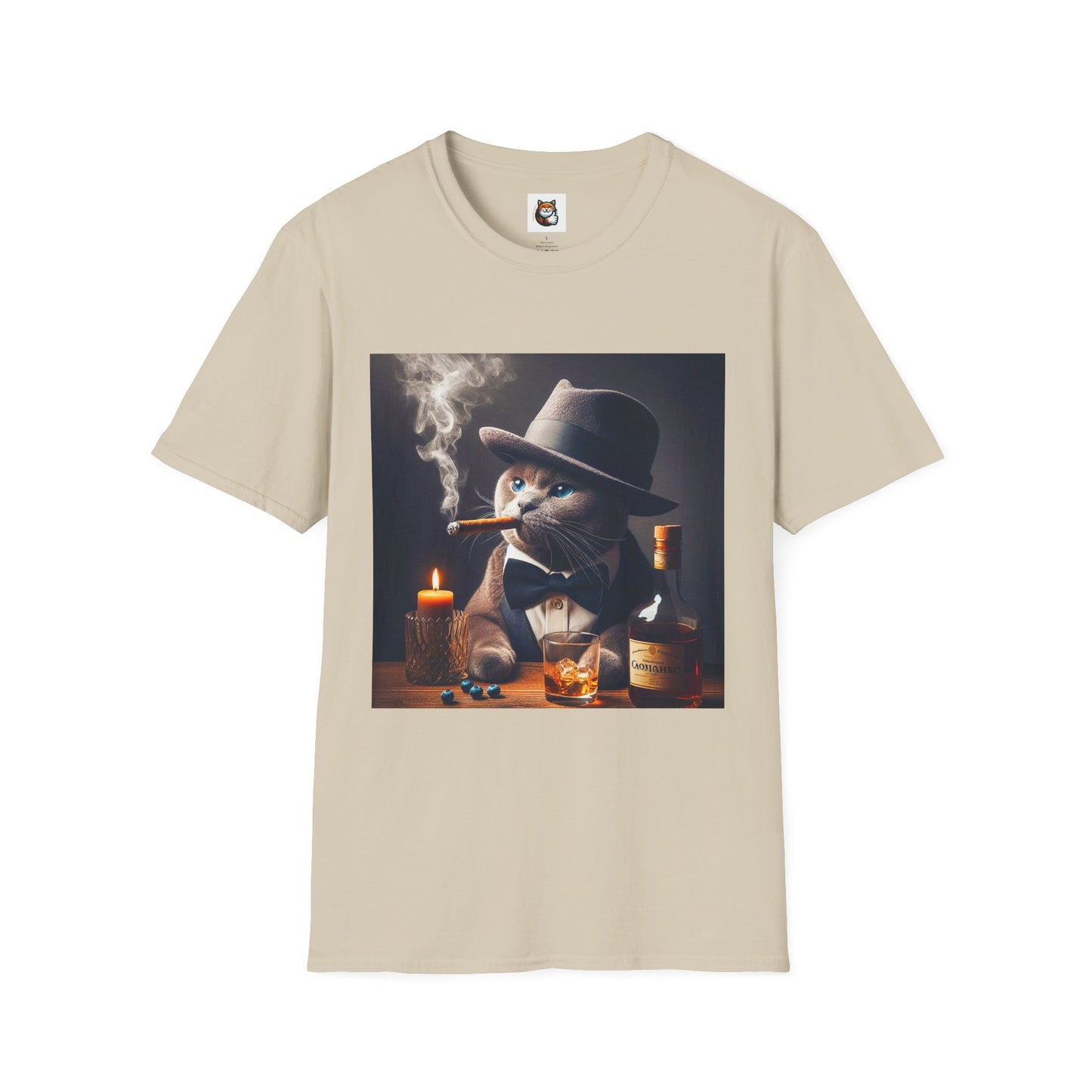 Russian Blue Cat Unisex Softstyle T-Shirt