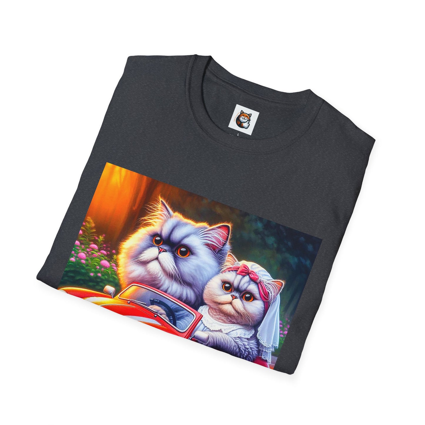Selkirk Rex Cat T-Shirt happy couple