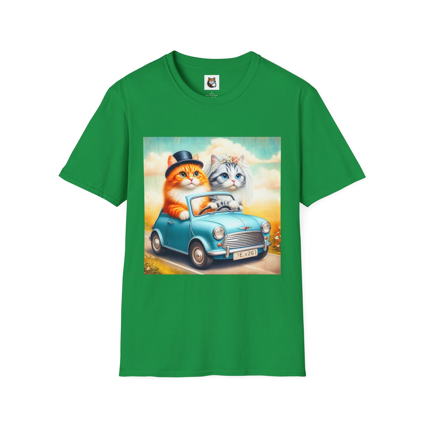 Wacky Domestic Cat Unisex Softstyle T-Shirt