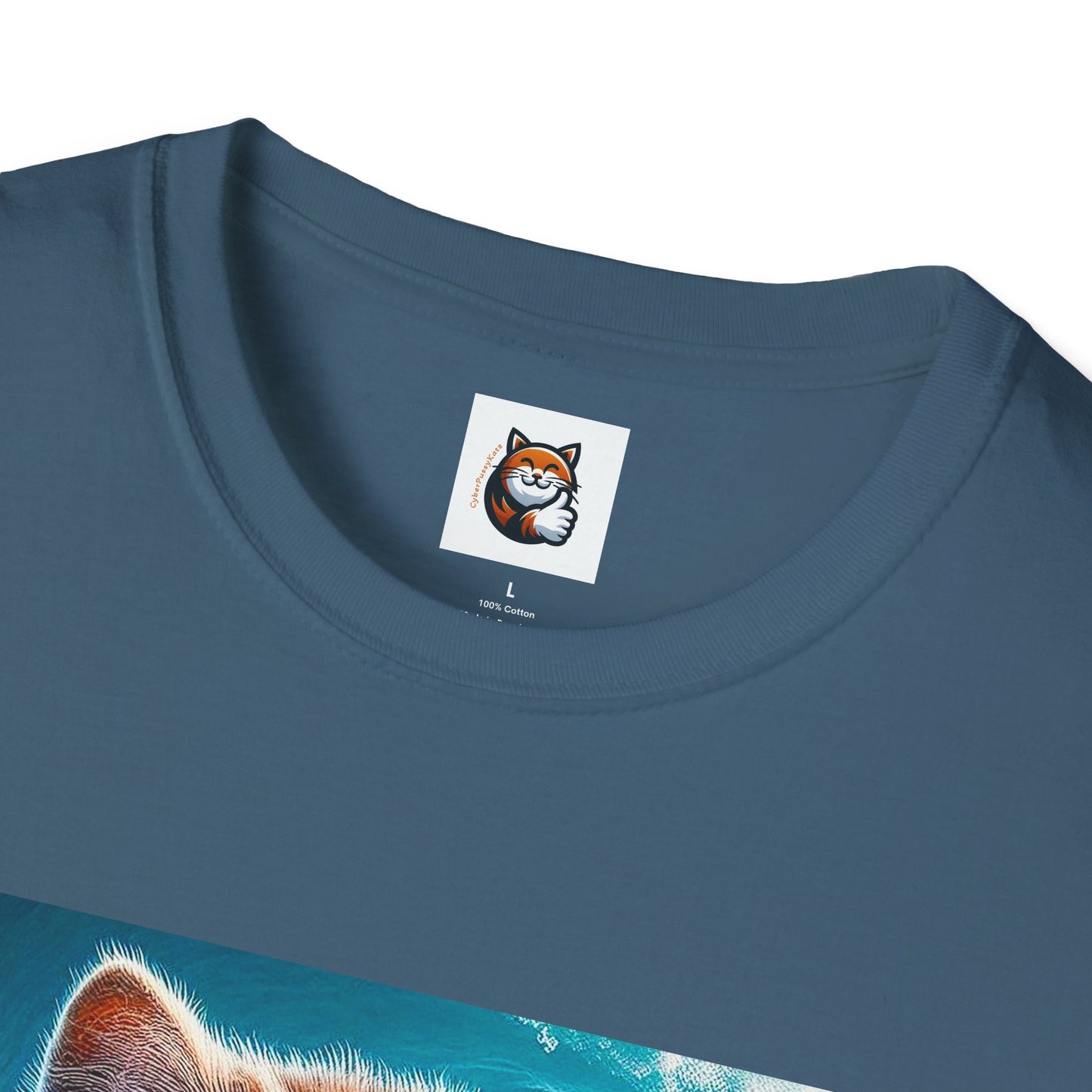 Selkirk Rex Cat T-Shirt old guy surfer
