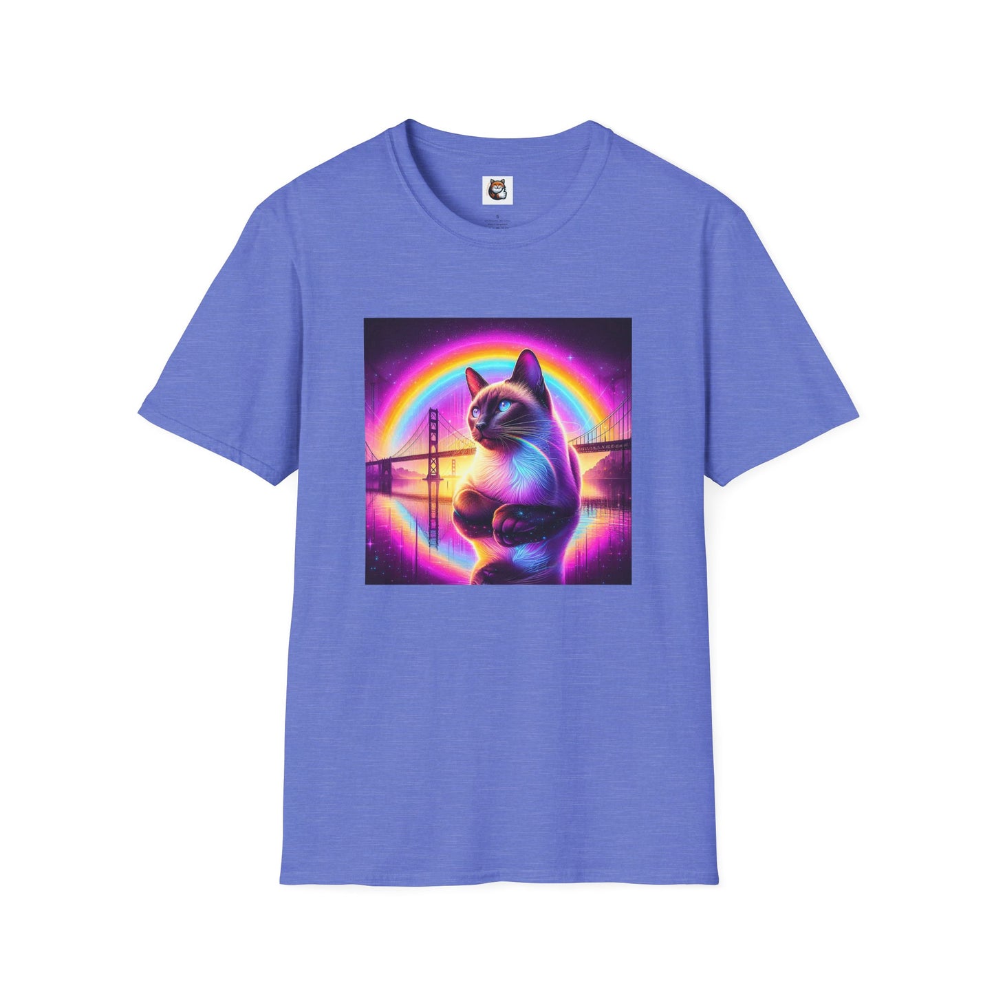 Siamese Cat purple rainbow