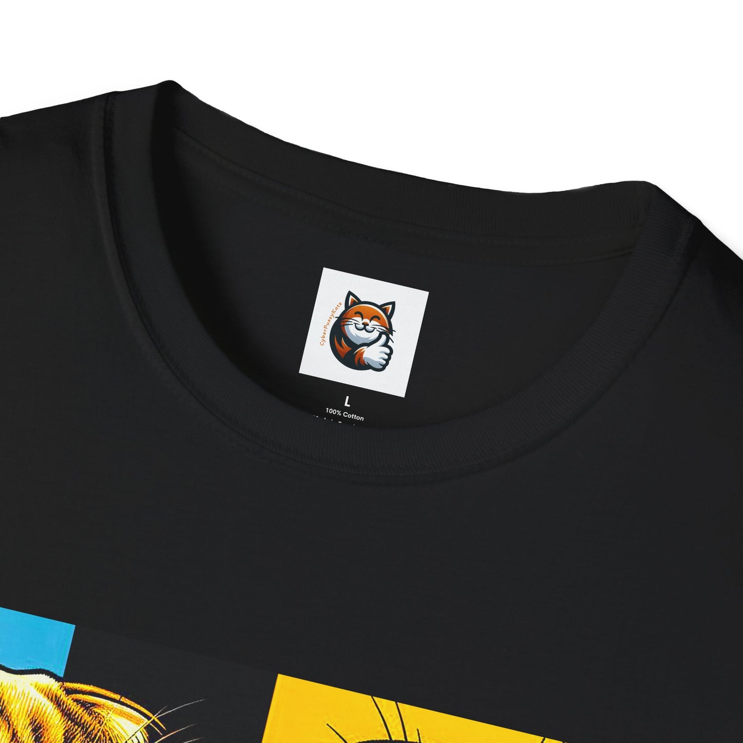 Scottish Fold Cat colorful squares  T-Shirt