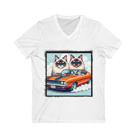 Wacky Birman Unisex Jersey Short Sleeve V-Neck Tee
