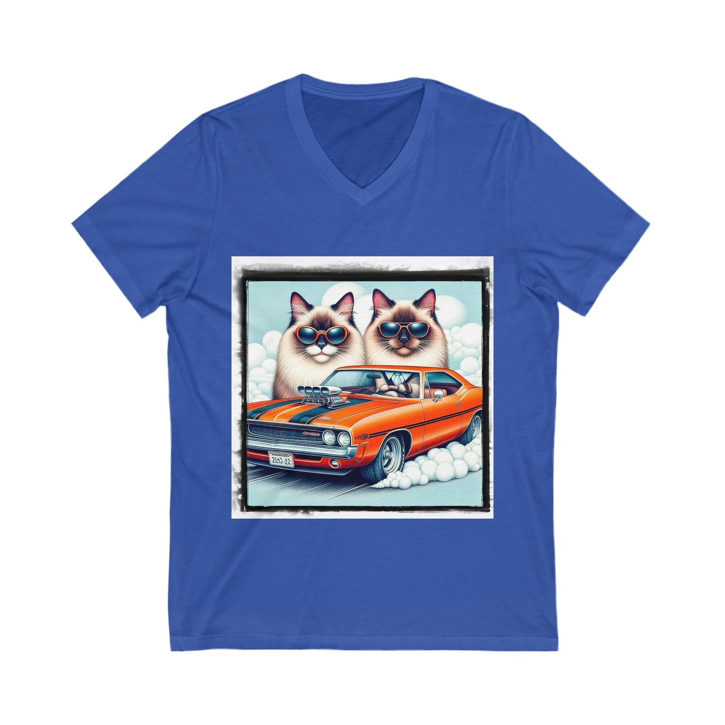 Wacky Birman Unisex Jersey Short Sleeve V-Neck Tee