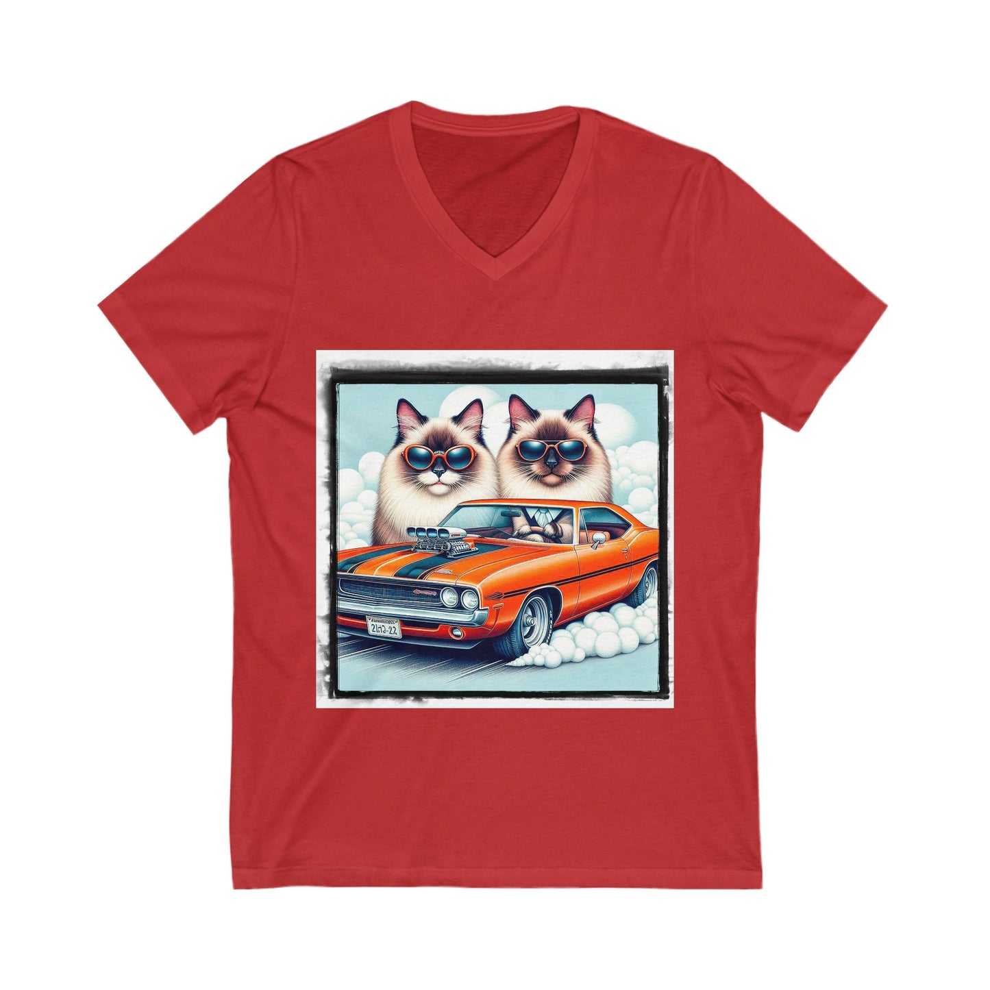 Wacky Birman Unisex Jersey Short Sleeve V-Neck Tee