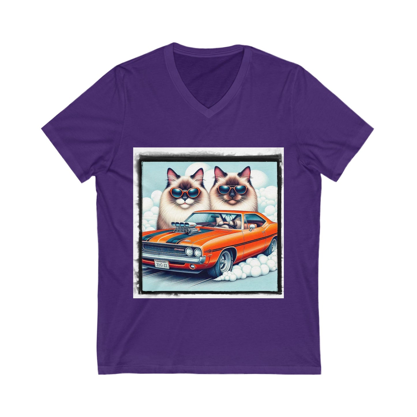 Wacky Birman Unisex Jersey Short Sleeve V-Neck Tee