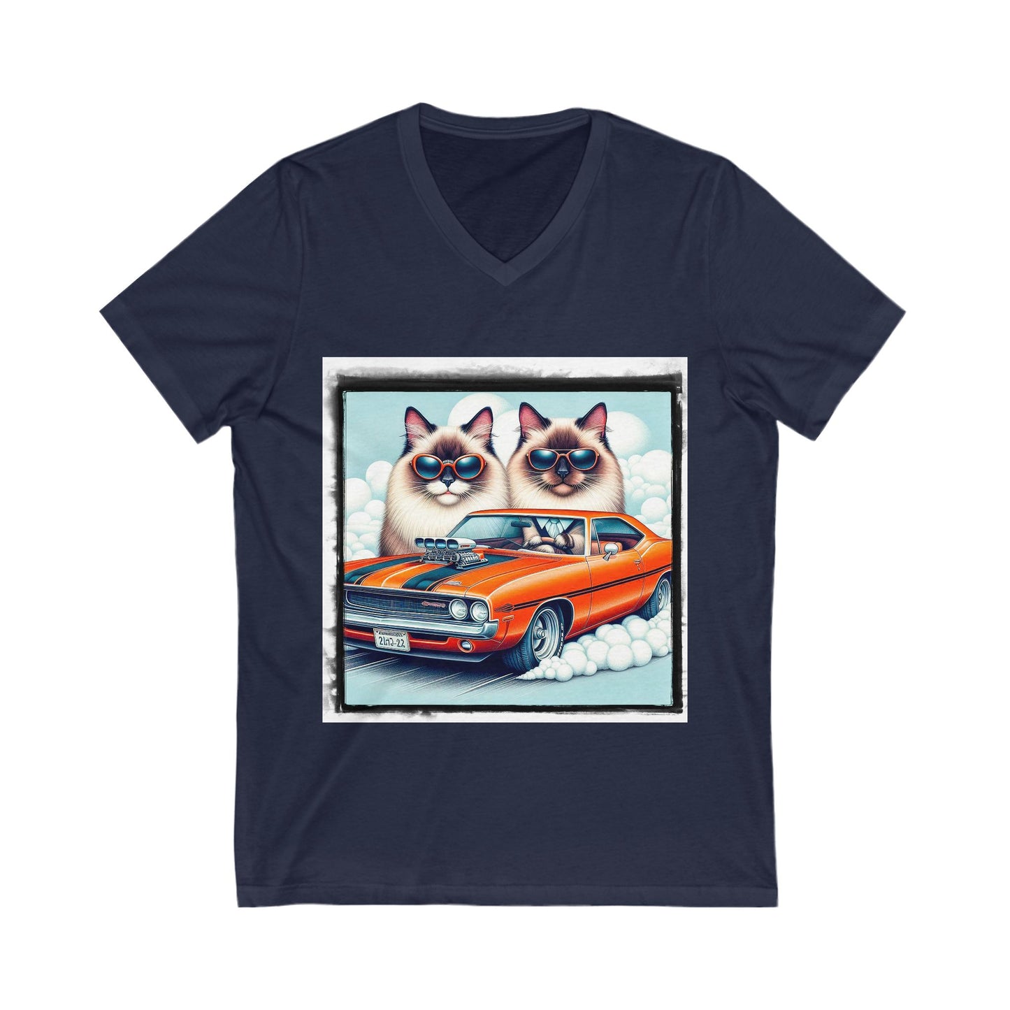 Wacky Birman Unisex Jersey Short Sleeve V-Neck Tee
