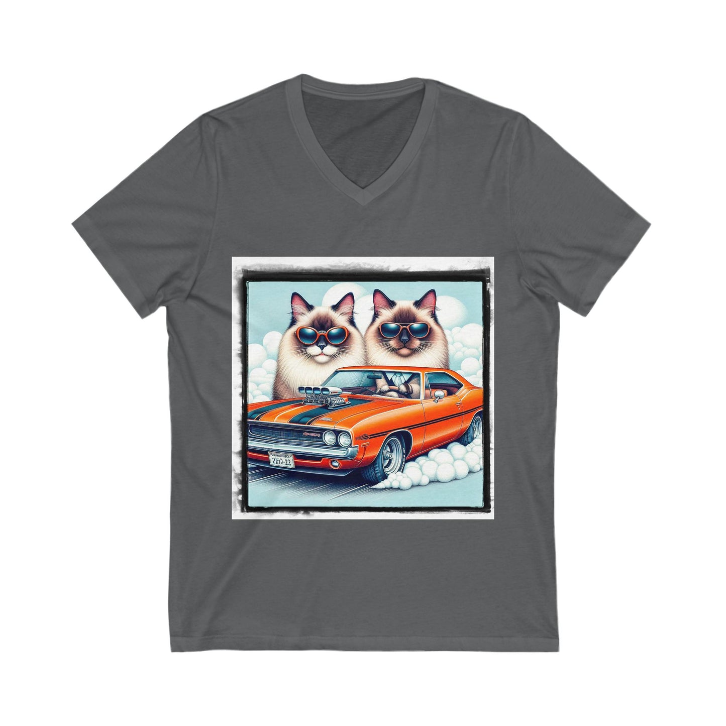 Wacky Birman Unisex Jersey Short Sleeve V-Neck Tee