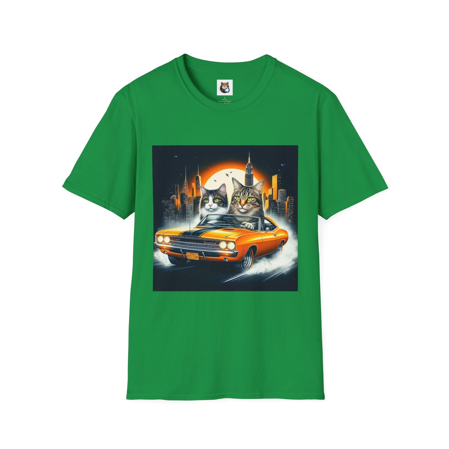 Wacky Domestic Cat Unisex Softstyle T-Shirt