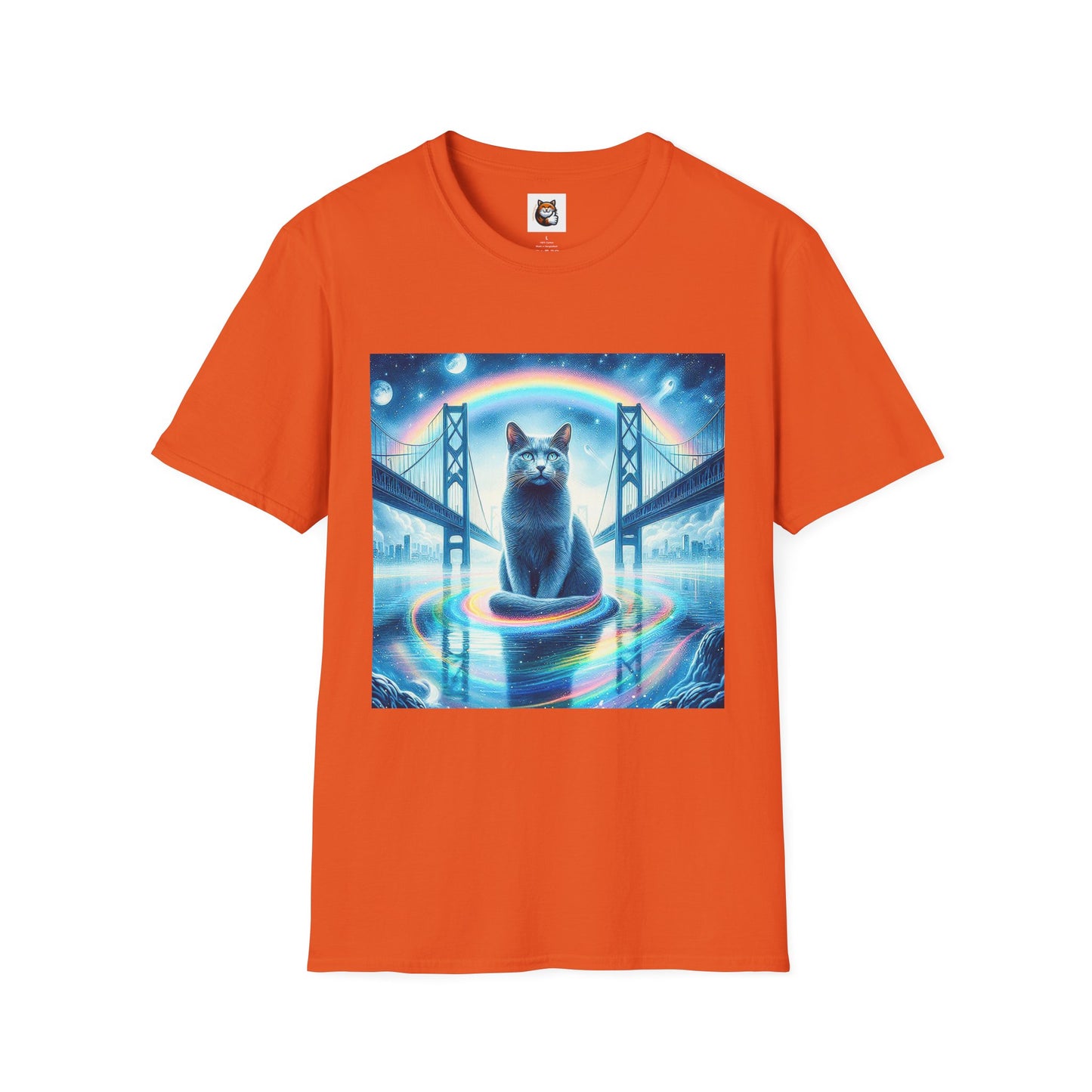 Russian Blue Cat Unisex Softstyle T-Shirt