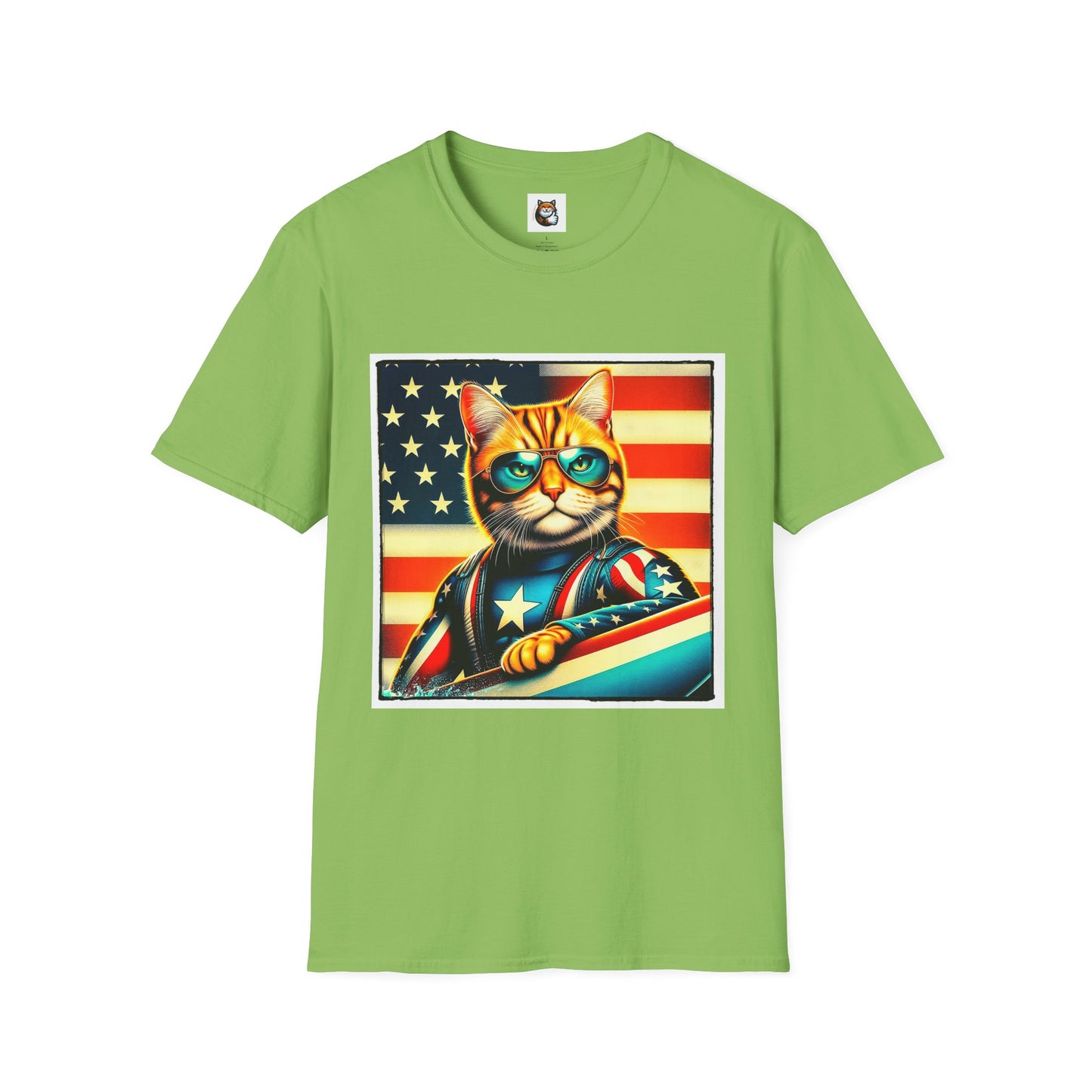 American Shorthair surfing Softstyle T-Shirt