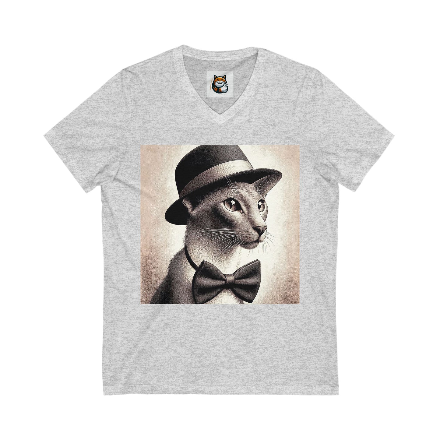 Oriental Shorthair Unisex Jersey Short Sleeve V-Neck Tee