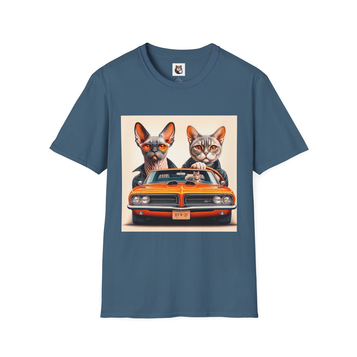 Wacky  Devon Rex Cool cats  Unisex Softstyle T-Shirt