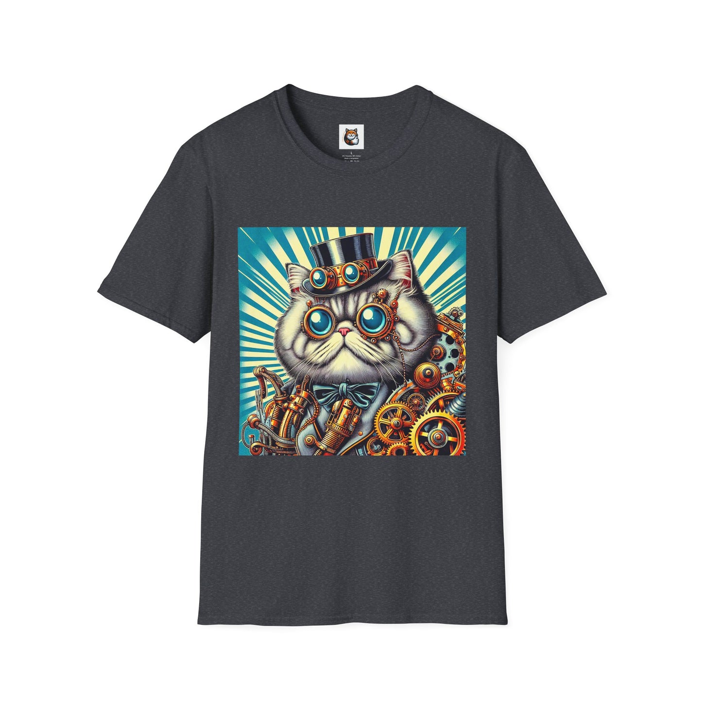 Selkirk Rex Cat T-Shirt steam punk