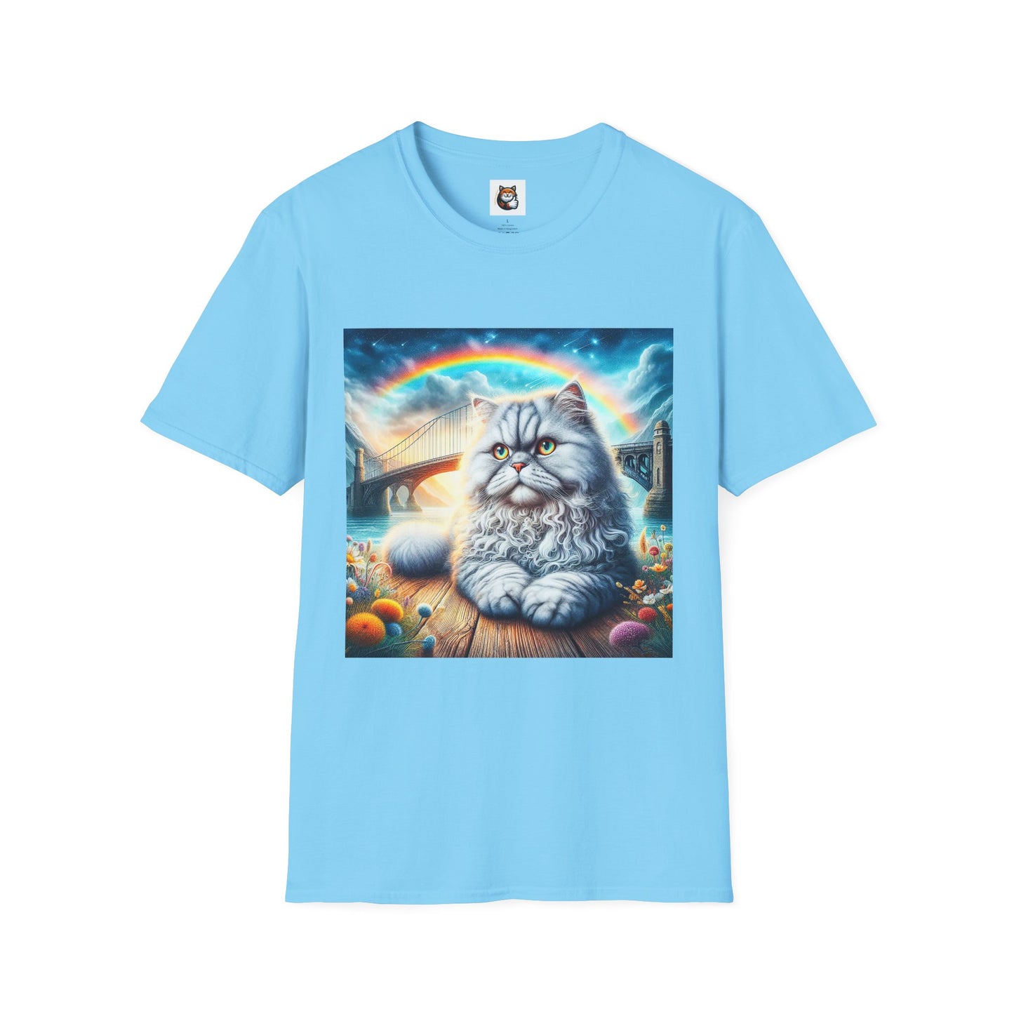 Selkirk Rex Cat T-Shirt  rainbow bridge