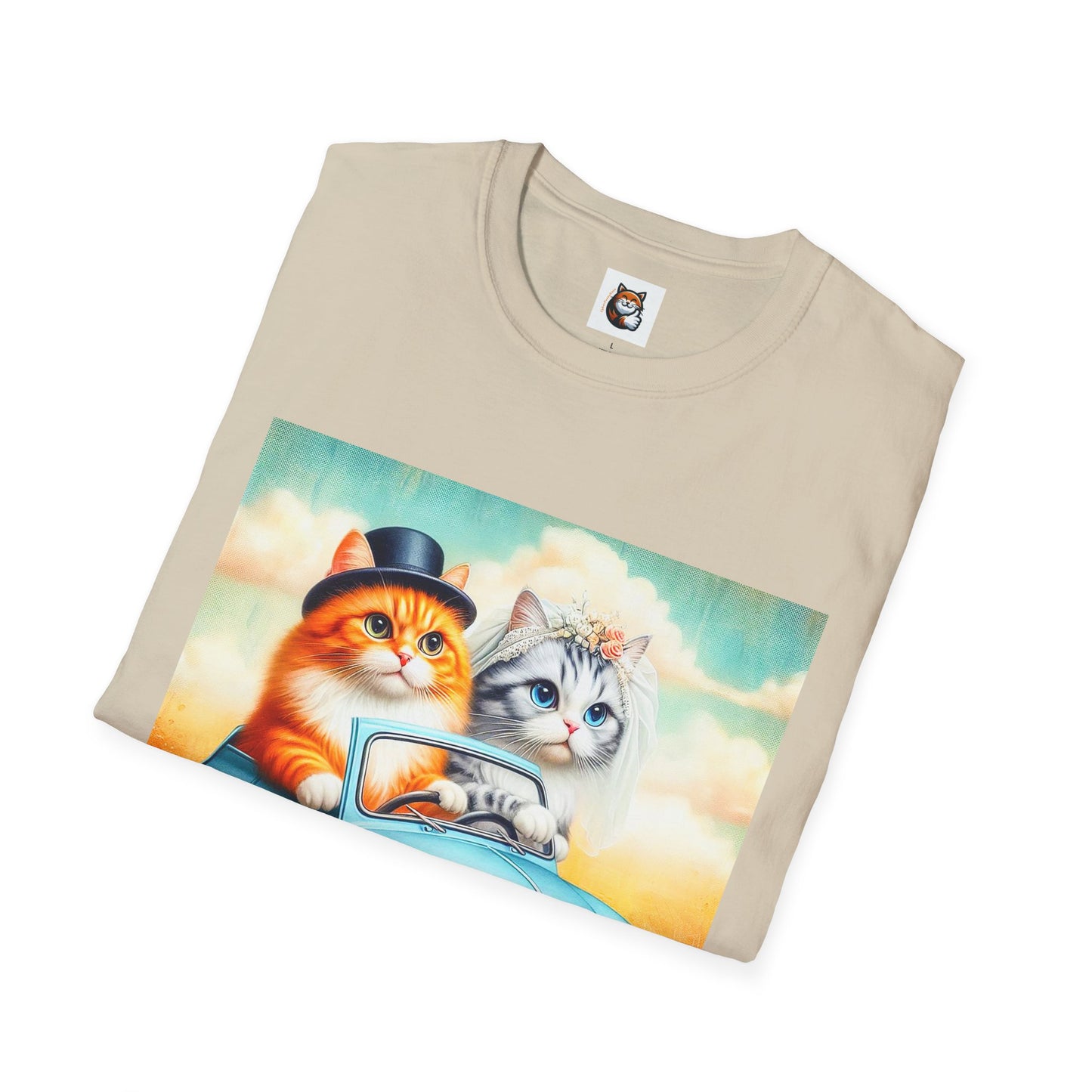 Wacky Domestic Cat Unisex Softstyle T-Shirt