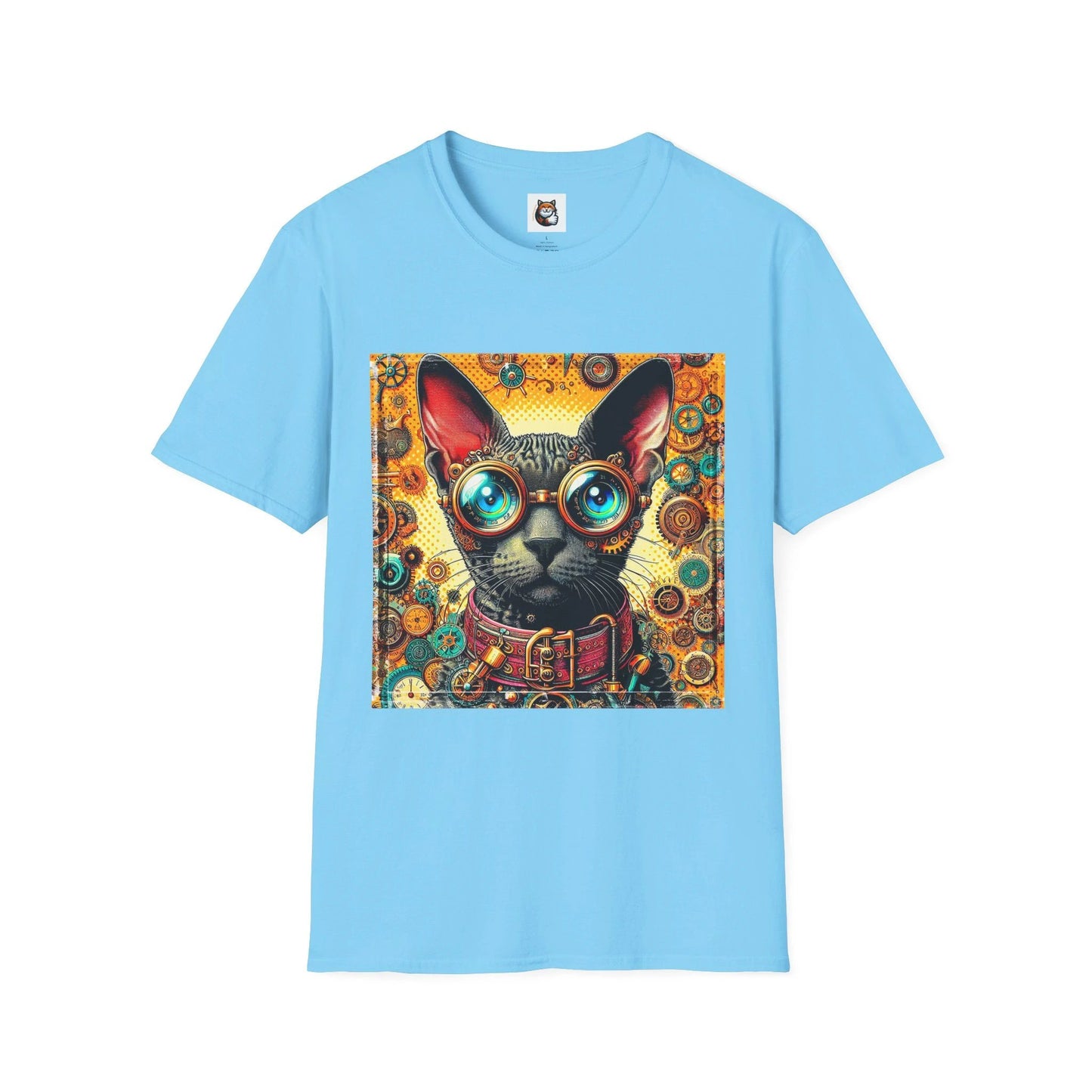 Cornish Rex Cat steam punk T-Shirt by Printify