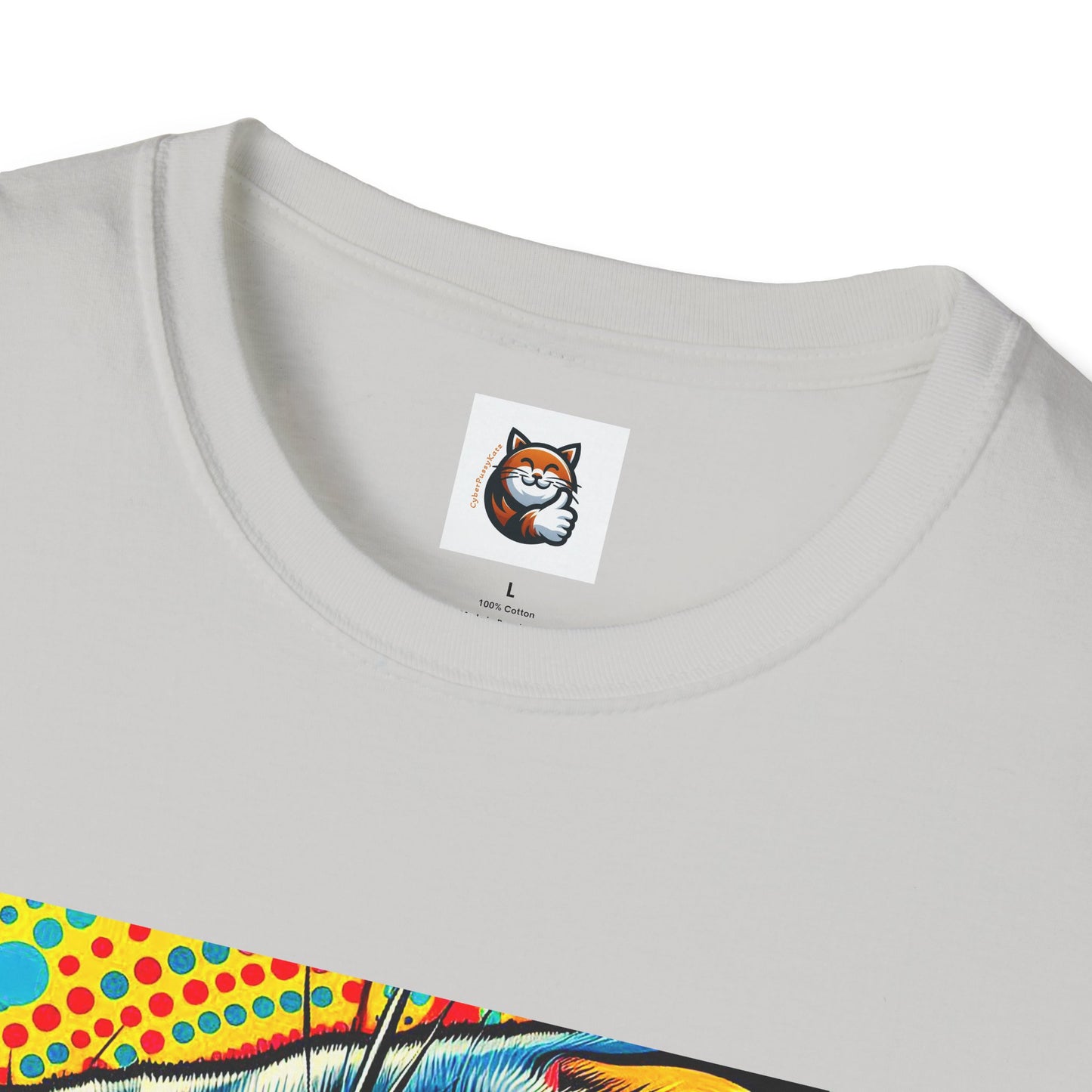 Scottish Fold Cat yellow comic book shirt