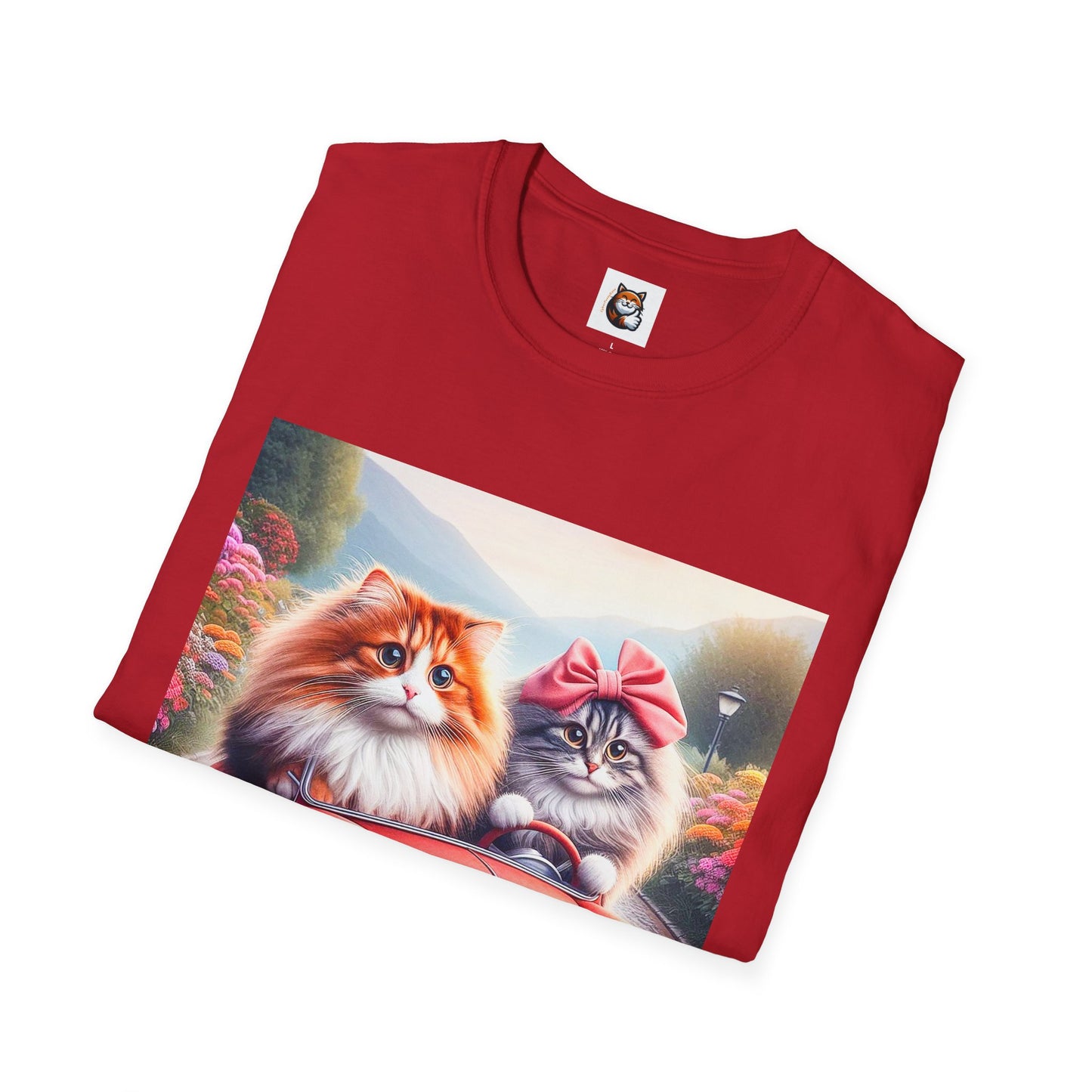 Wacky Norwegian Forest Cat Unisex Softstyle T-Shirt