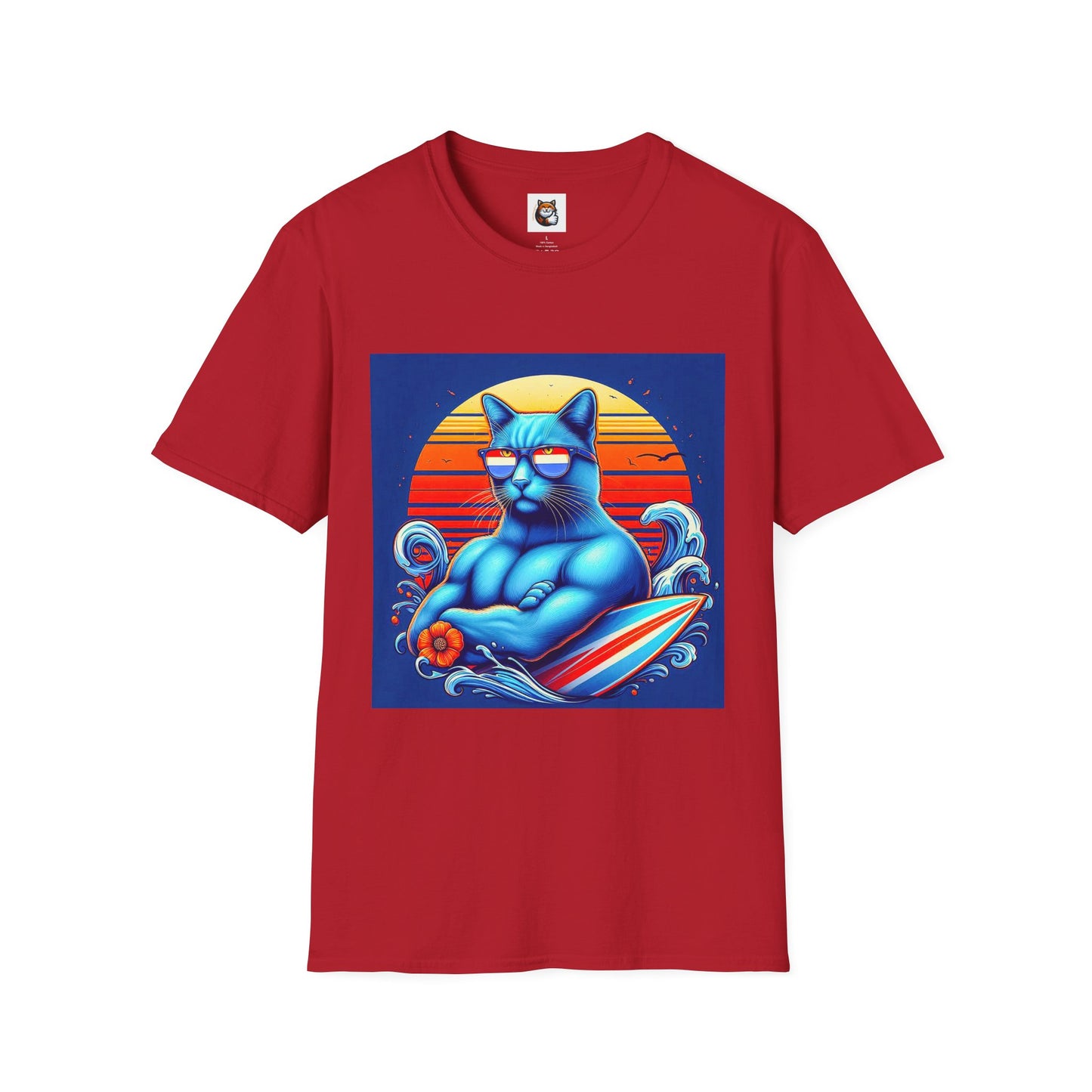 Russian Blue Cat Unisex Softstyle T-Shirt