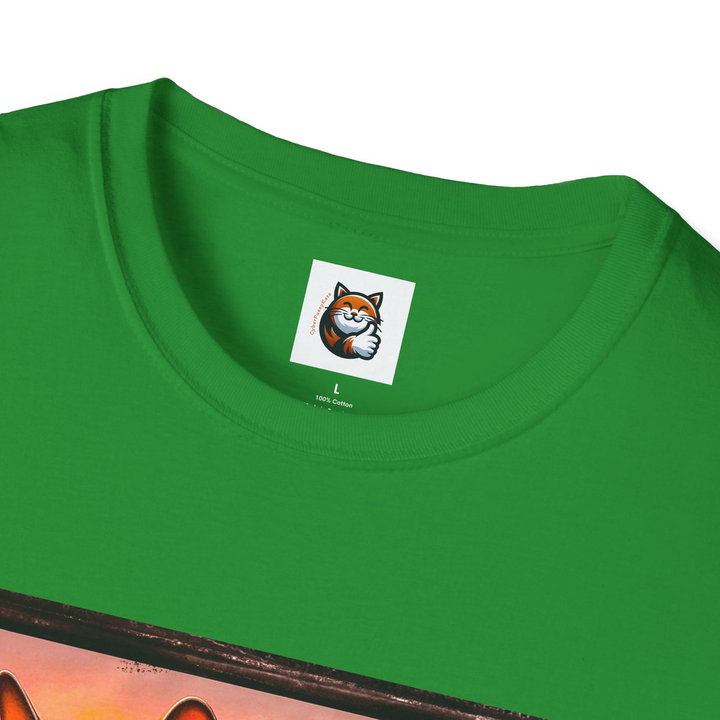 Wacky Devon Rex driving Unisex Softstyle T-Shirt