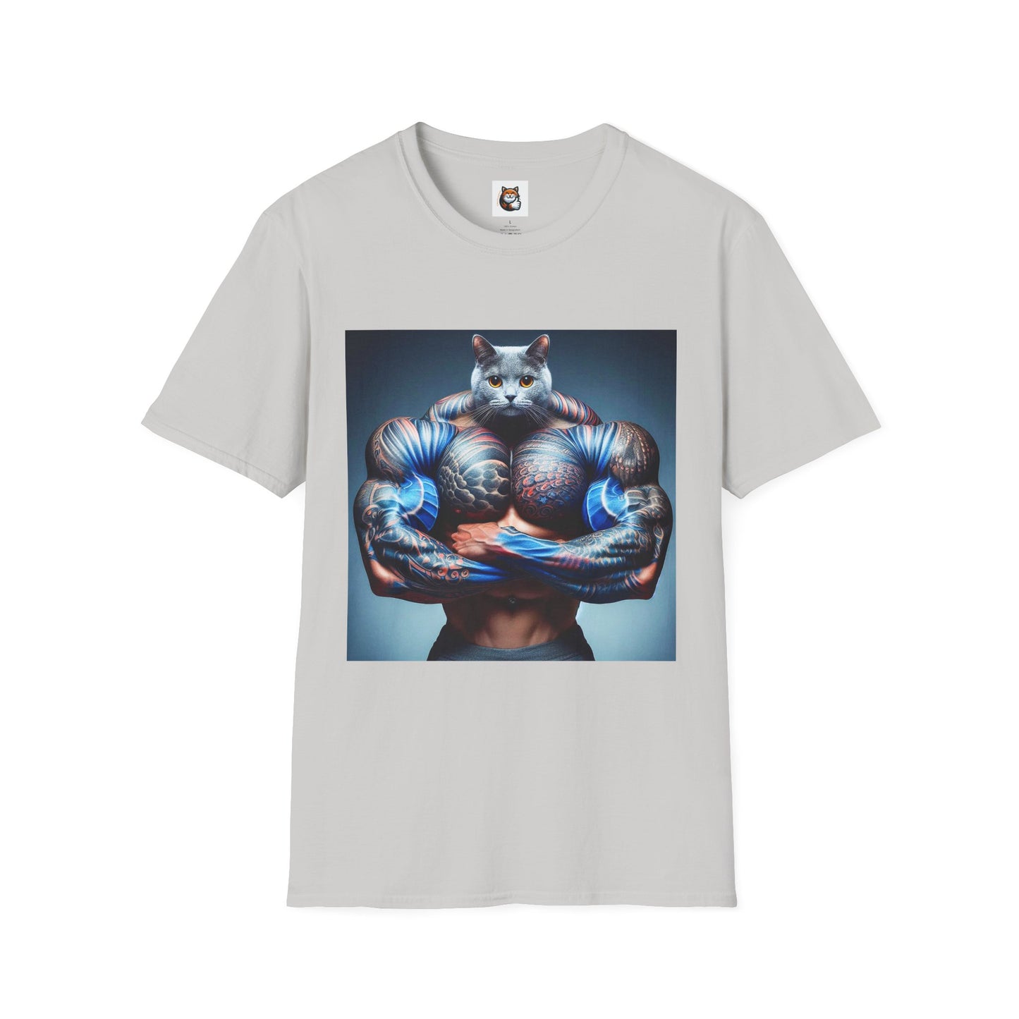 Russian Blue Cat Unisex Softstyle T-Shirt