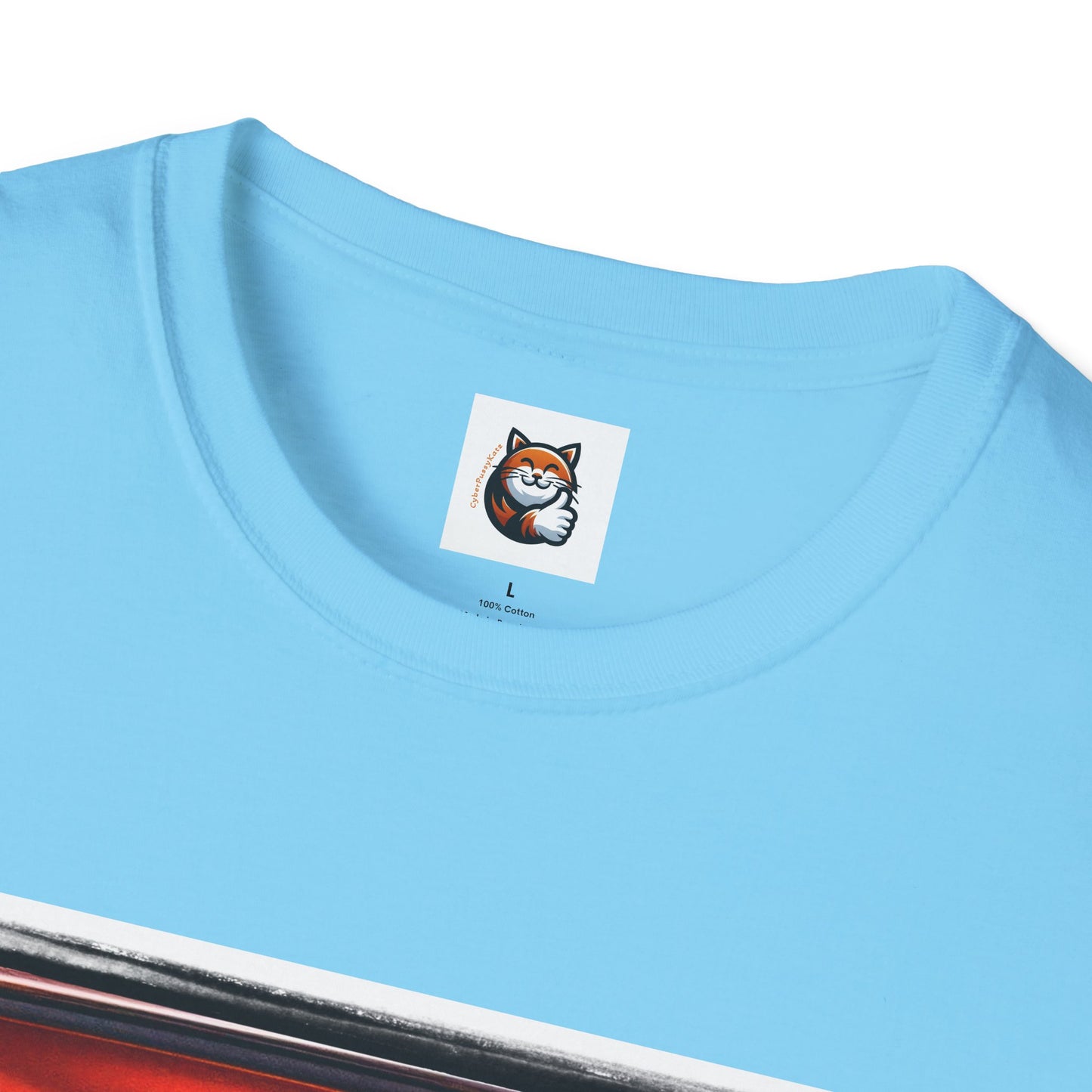 Wacky  Devon Rex couple driving  Unisex Softstyle T-Shirt