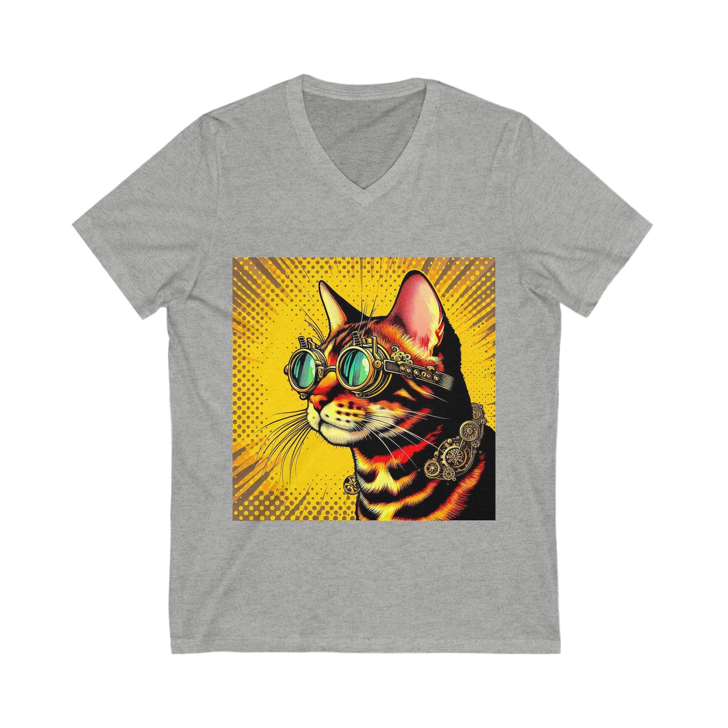 Bengal Unisex Jersey Short Sleeve V-Neck Tee