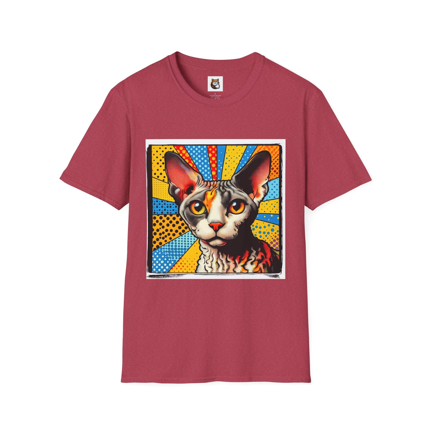 Devon Rex Comic book  Unisex Softstyle T-Shirt