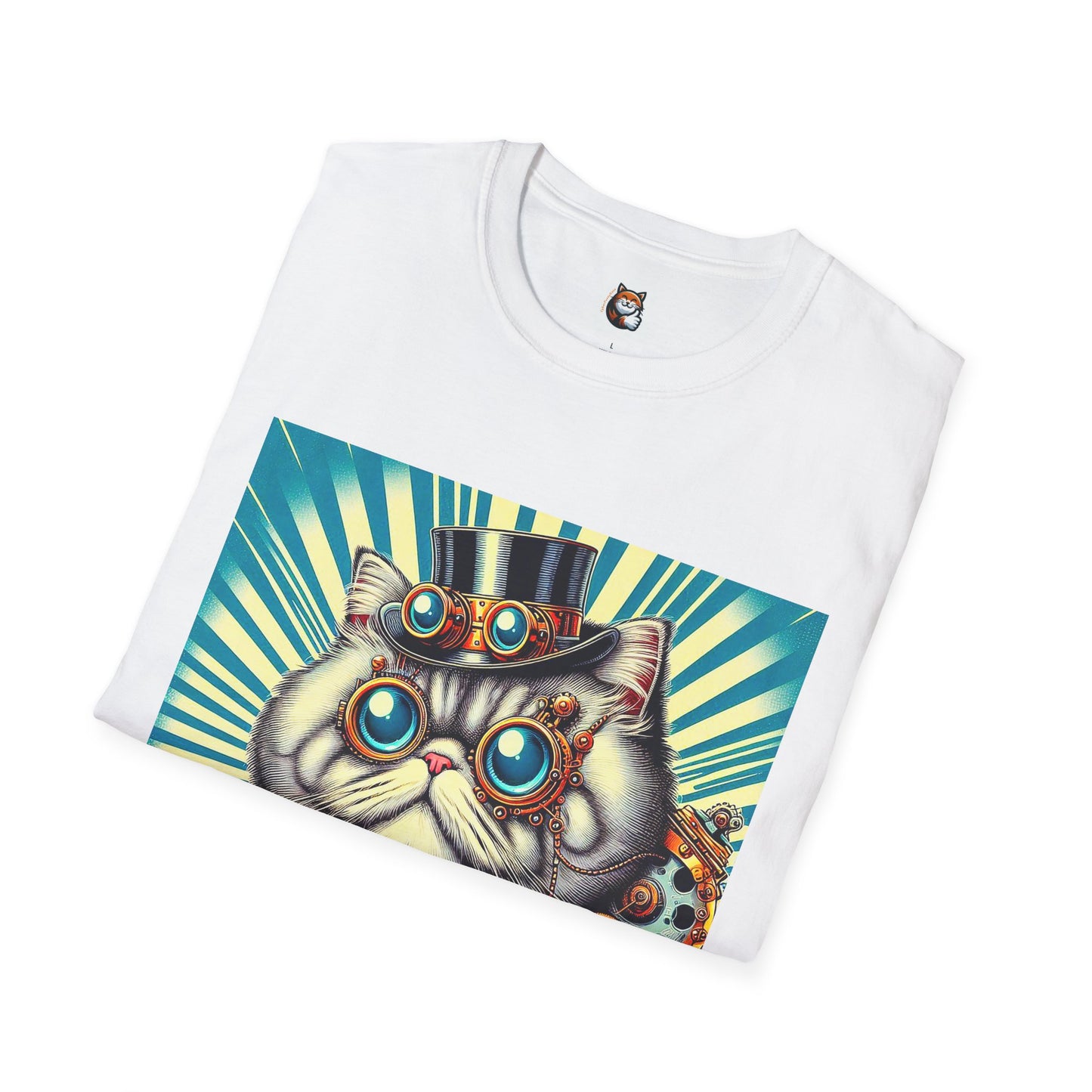 Selkirk Rex Cat T-Shirt steam punk