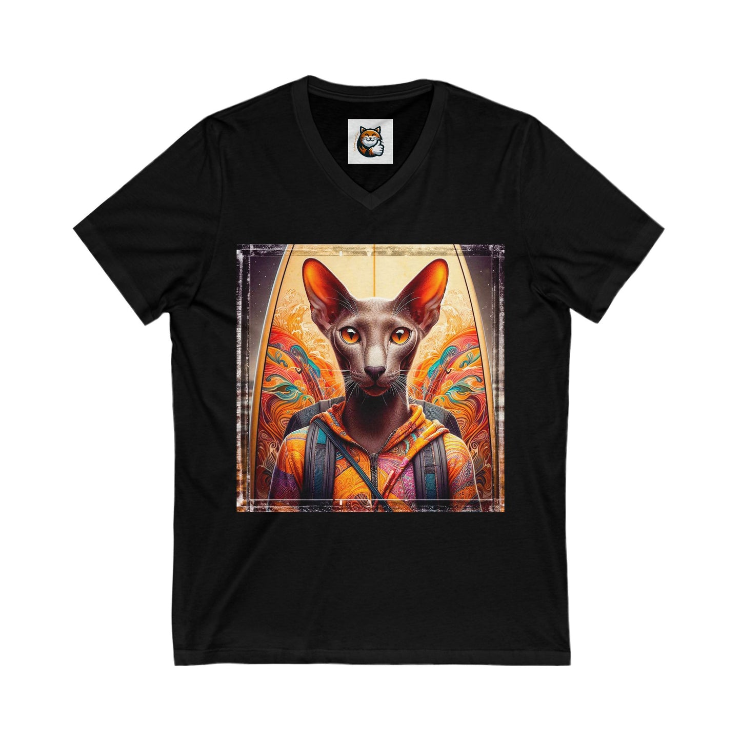 Oriental Shorthair Unisex Jersey Short Sleeve V-Neck Tee