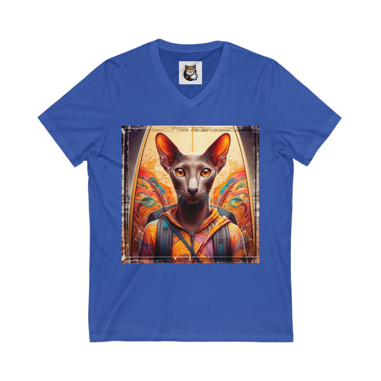 Oriental Shorthair Unisex Jersey Short Sleeve V-Neck Tee