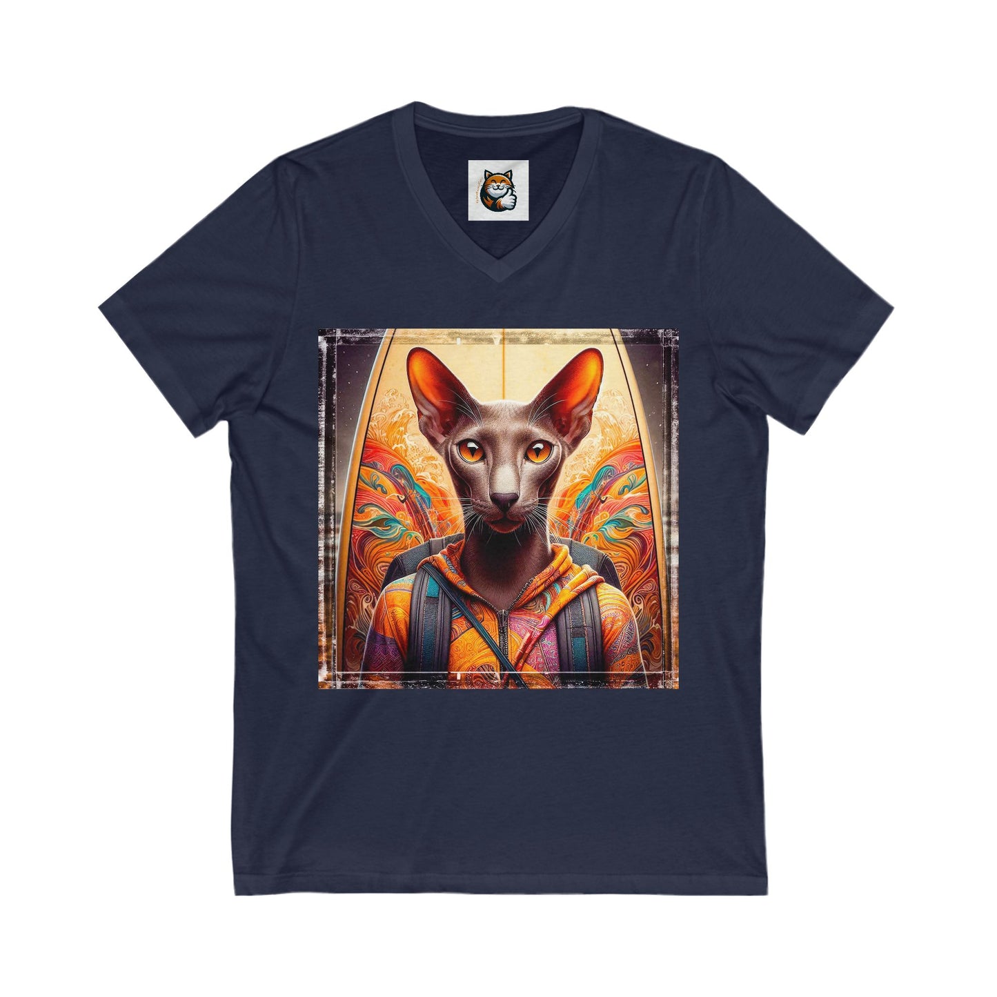 Oriental Shorthair Unisex Jersey Short Sleeve V-Neck Tee