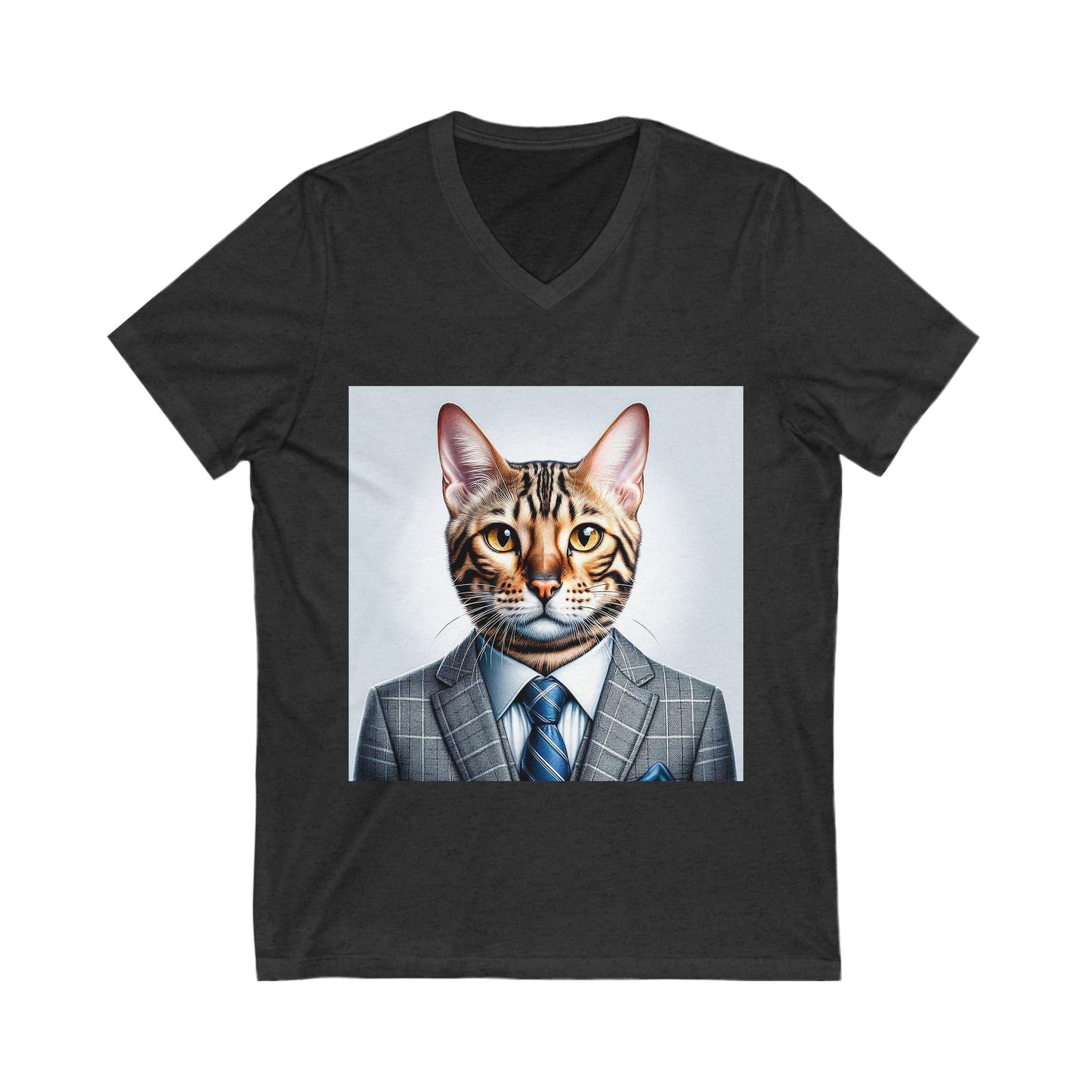 Bengal Unisex  business suit Jersey Short Sleeve V-Neck Tee