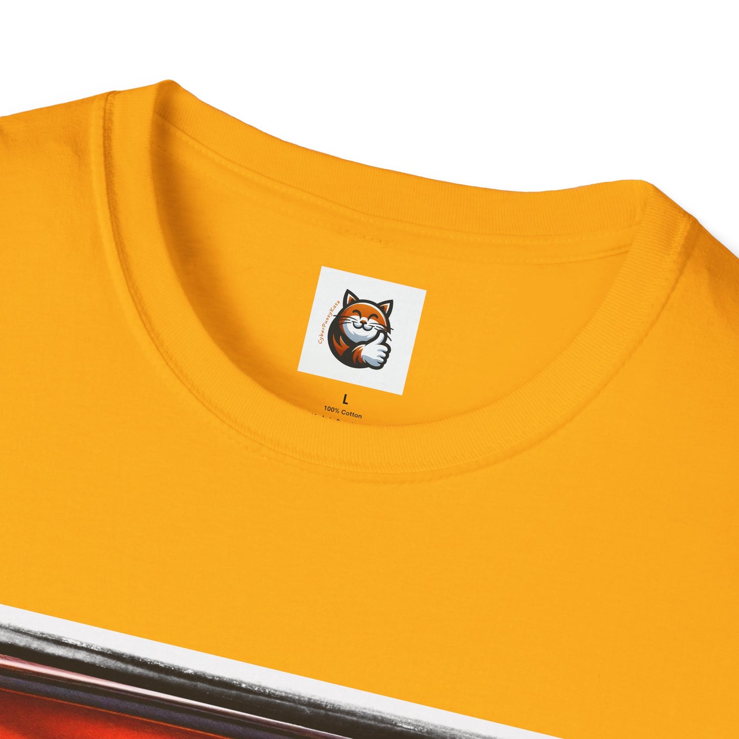 Wacky  Devon Rex couple driving  Unisex Softstyle T-Shirt
