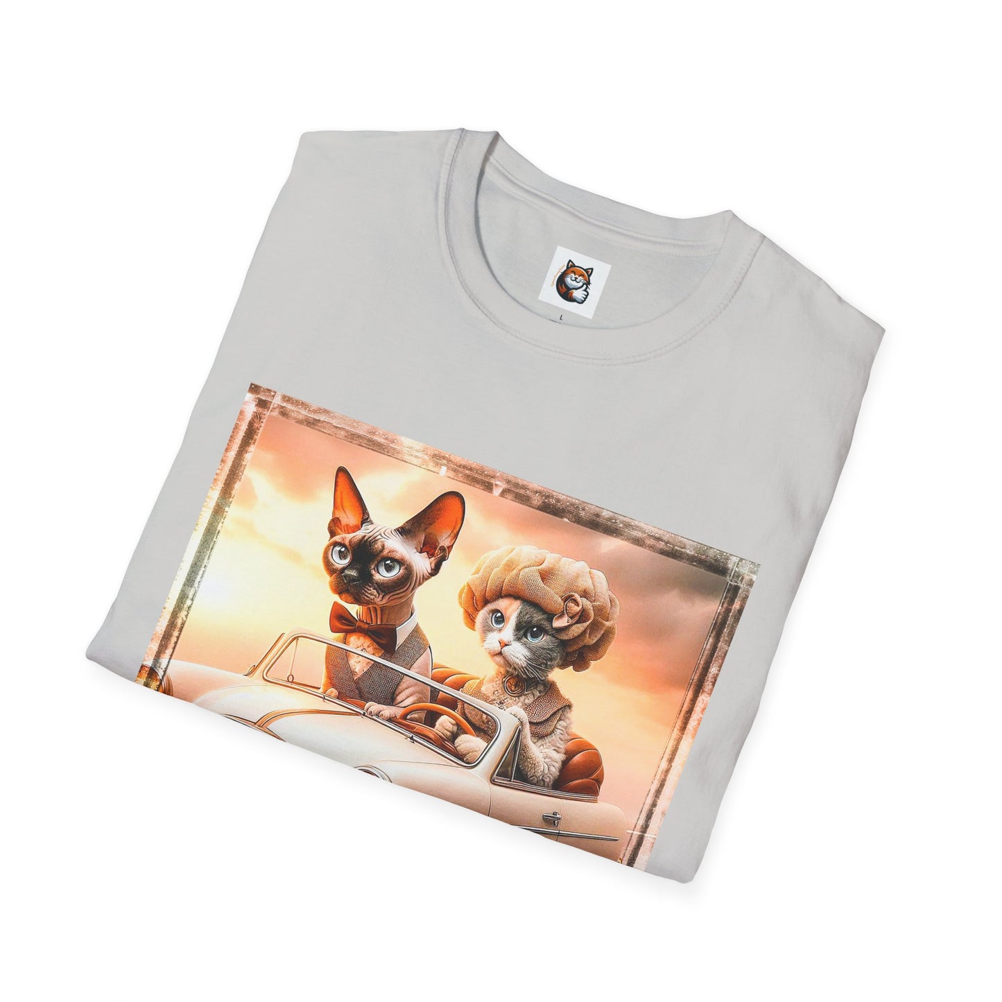 Wacky  Devon Rex pretty sunset  Unisex Softstyle T-Shirt