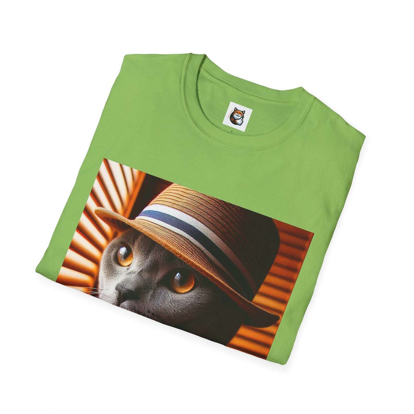Russian Blue Cat hat and bow tie  T-Shirt