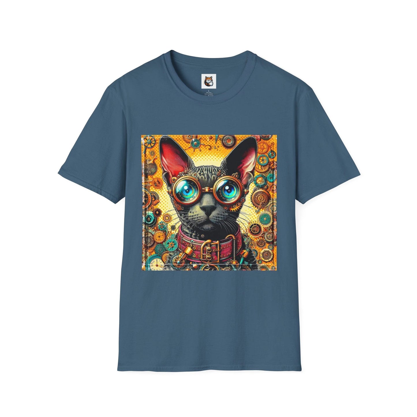 Cornish Rex Cat steam punk T-Shirt by Printify