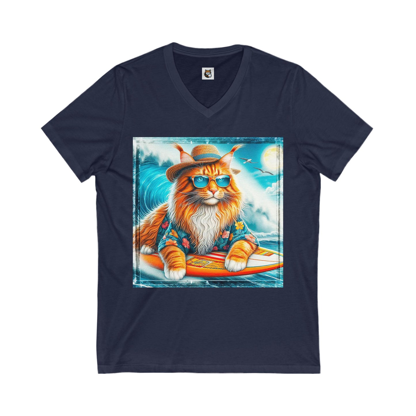 Maine Coon Unisex Jersey Short Sleeve V-Neck Tee